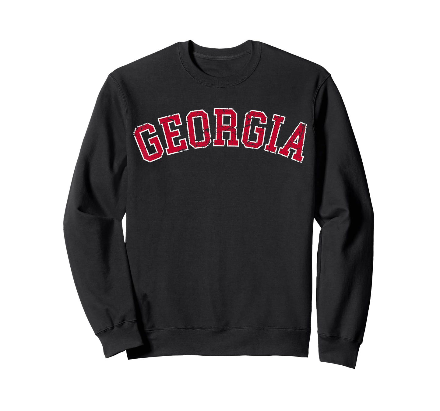 Georgia Vintage Athletic Sports Design Red Text T-Shirt