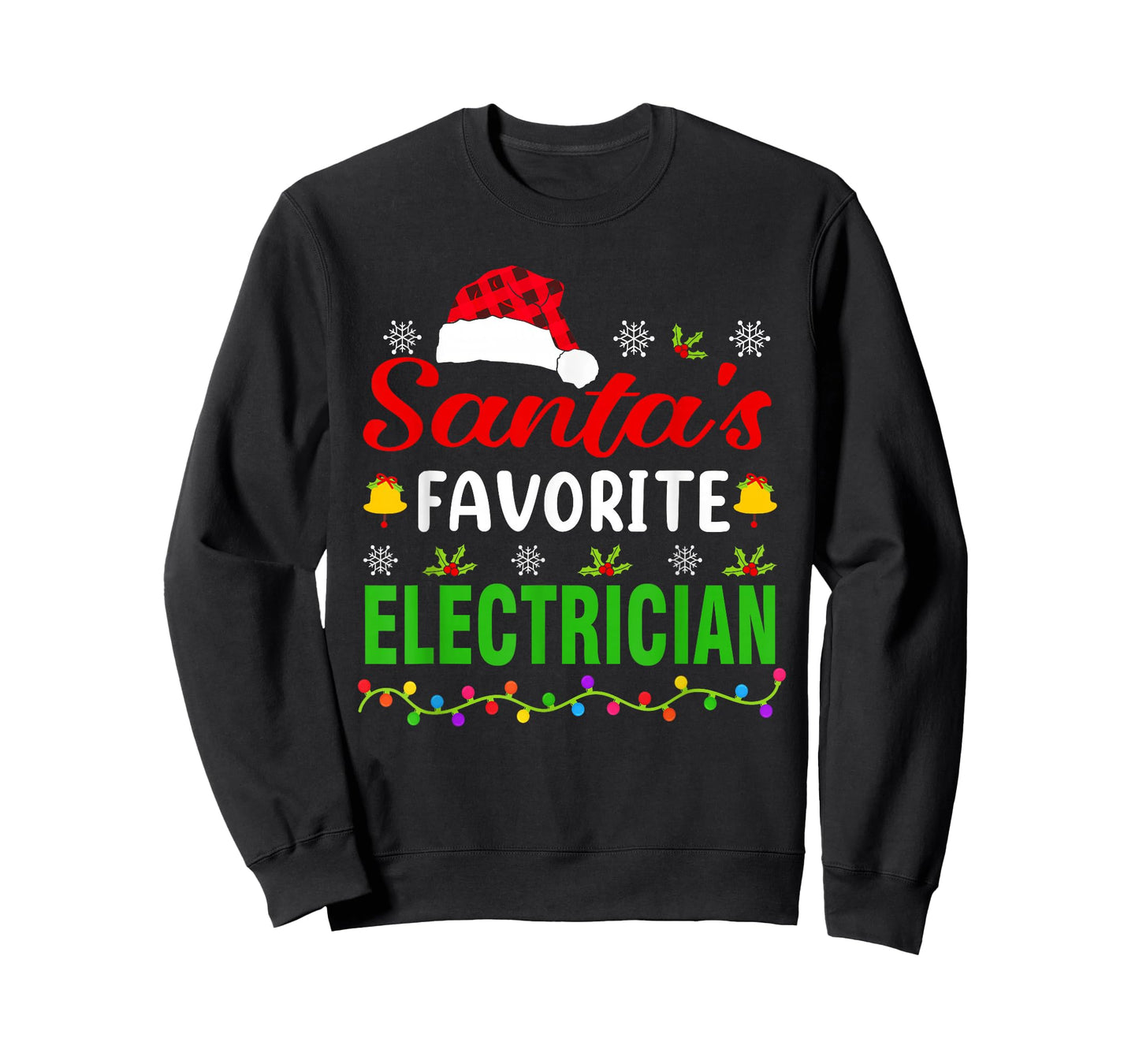 Santa's Favorite Electrician Funny Christmas Xmas T-Shirt