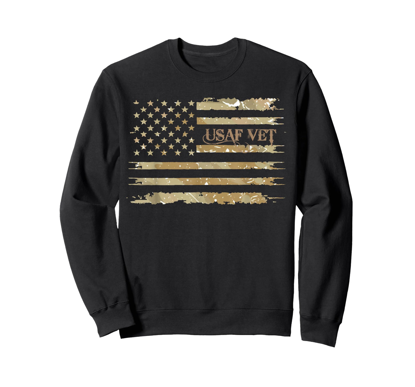 USAF Vet Air Force Veteran Military Service Desert Camo T-Shirt