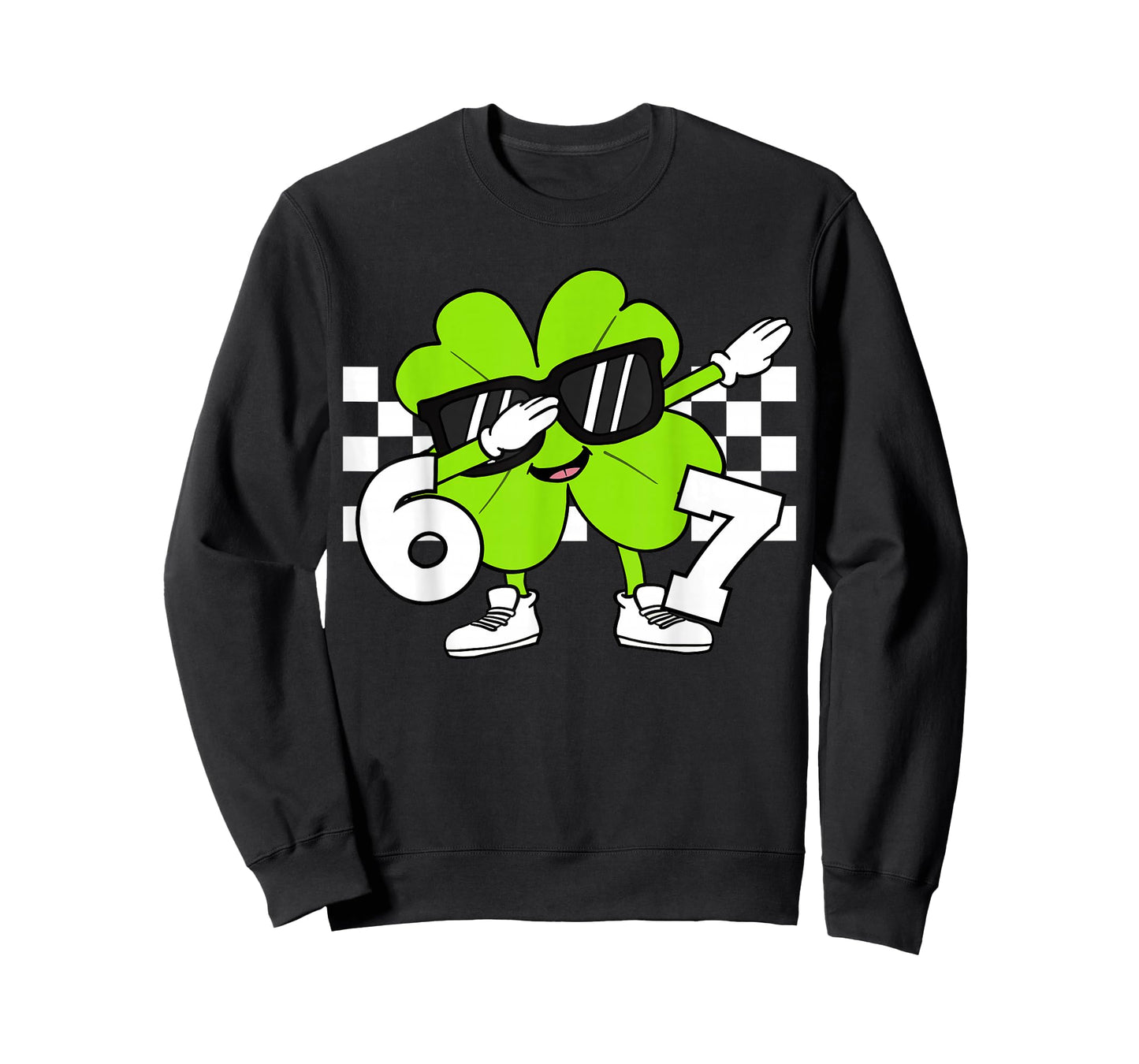 Boys St Patricks Day Dabbing Shamrock Clover 67 Six Seven T-Shirt