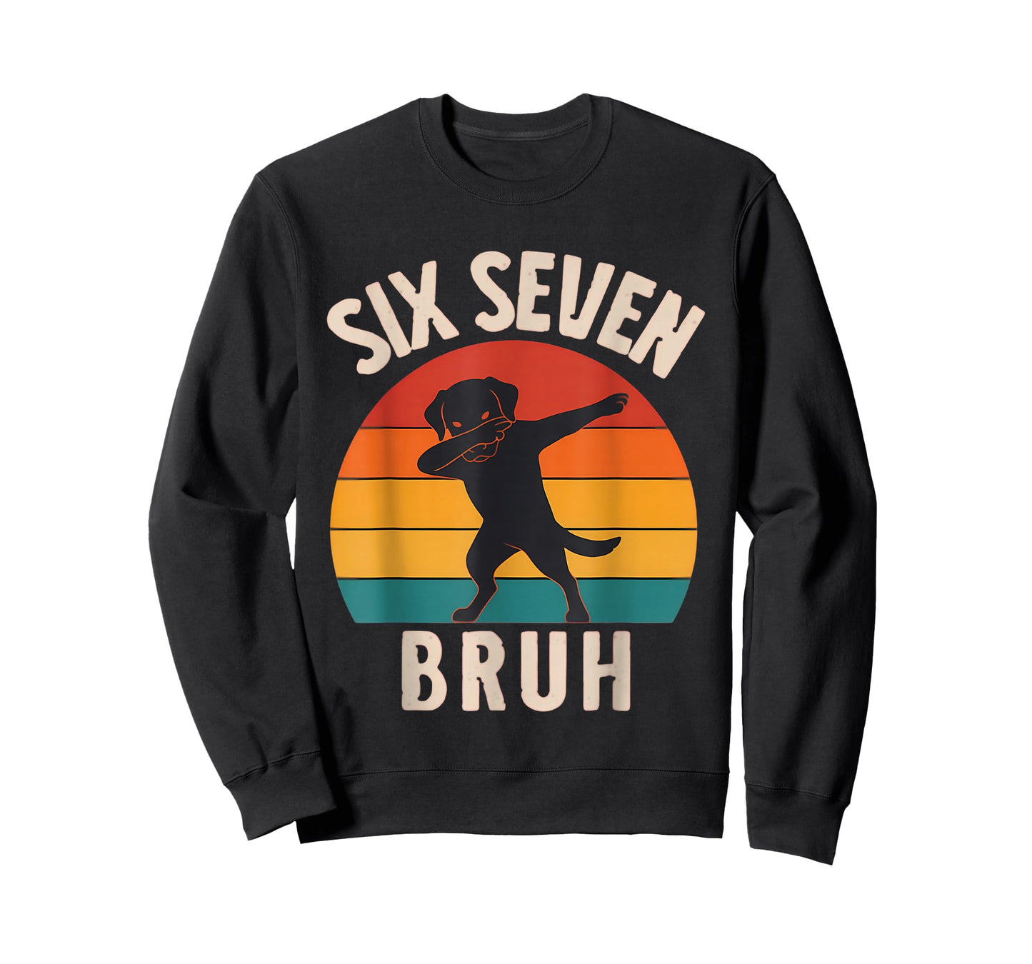 67 Meme 6 7 Dabbing Dog Six Seven Bruh Funny Retro Boys Kids T-Shirt