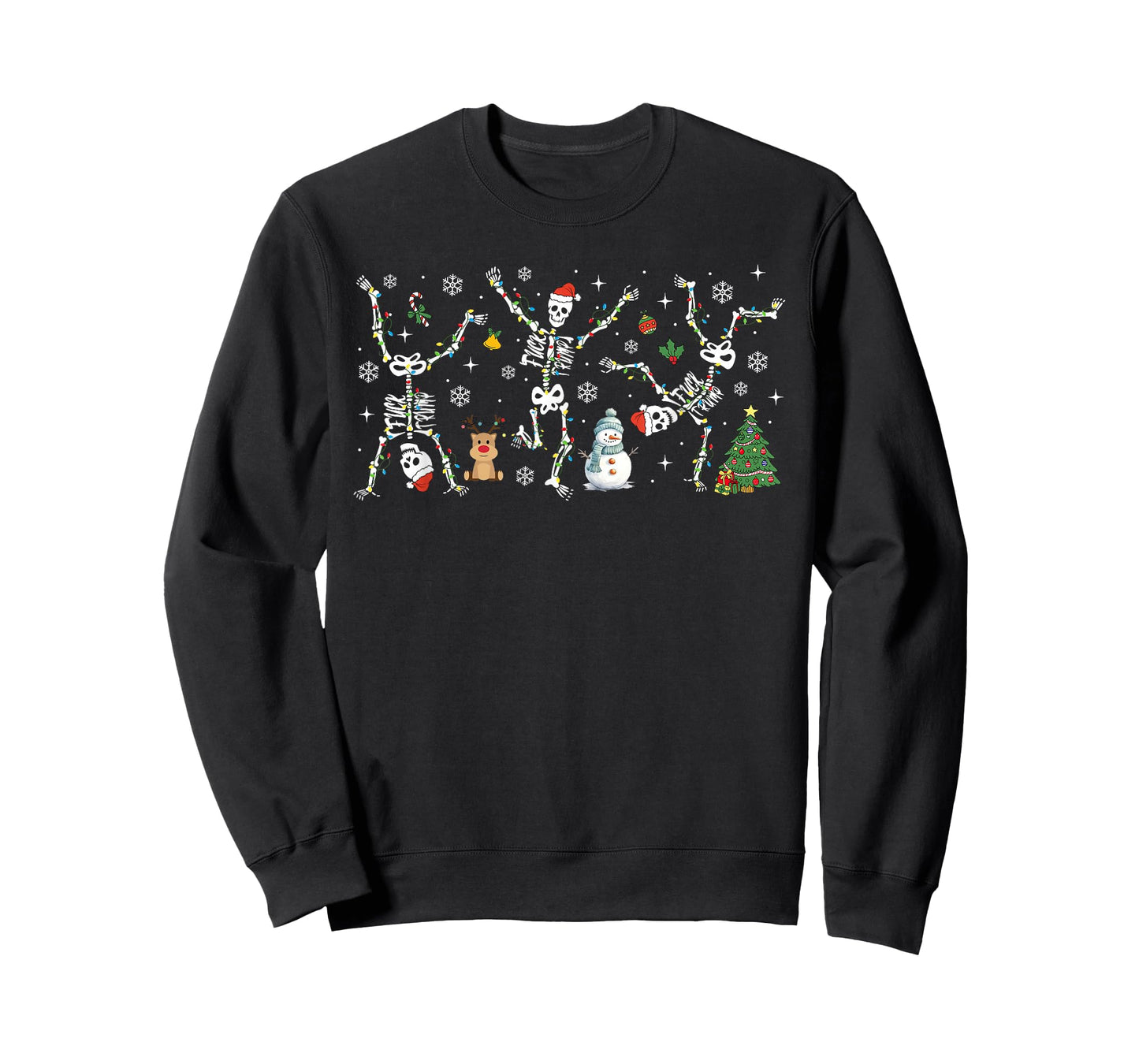 Subtle Anti Trump Hidden Message Dancing Skeleton Christmas T-Shirt
