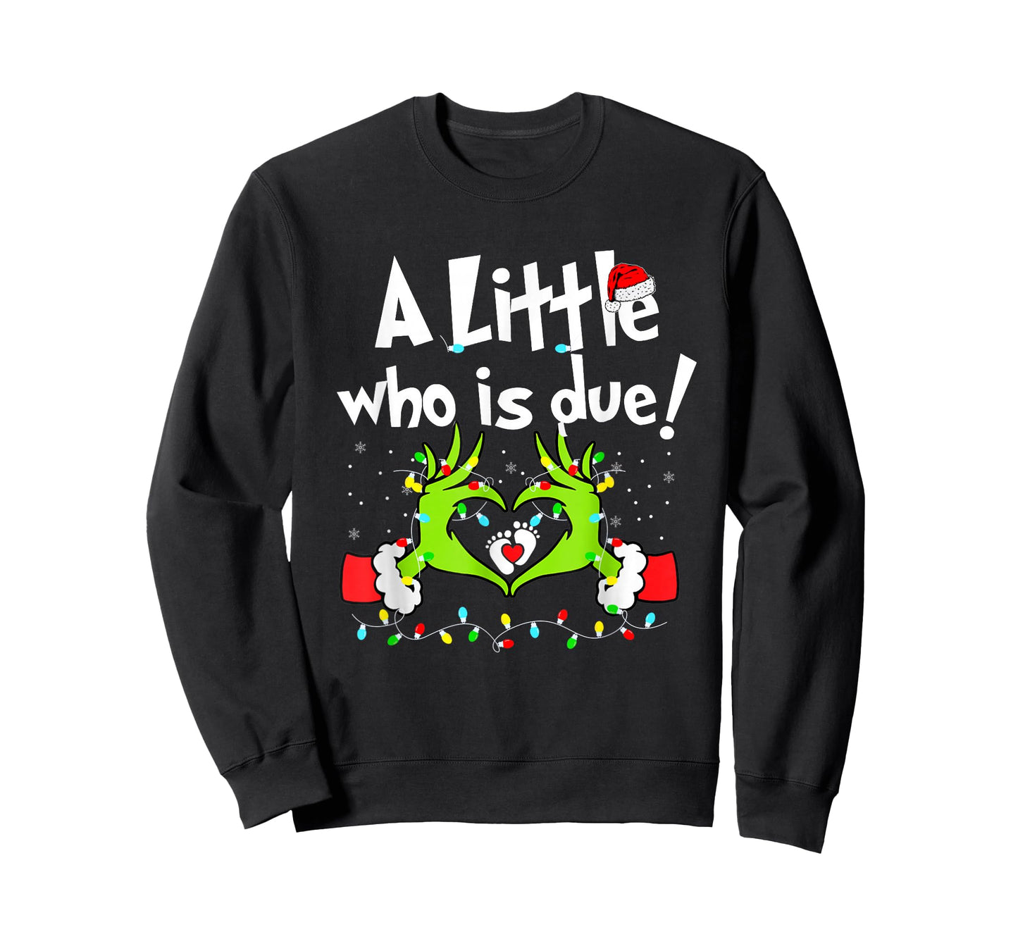 A Little Who is Due Christmas Pregnancy Announcement T-Shirt