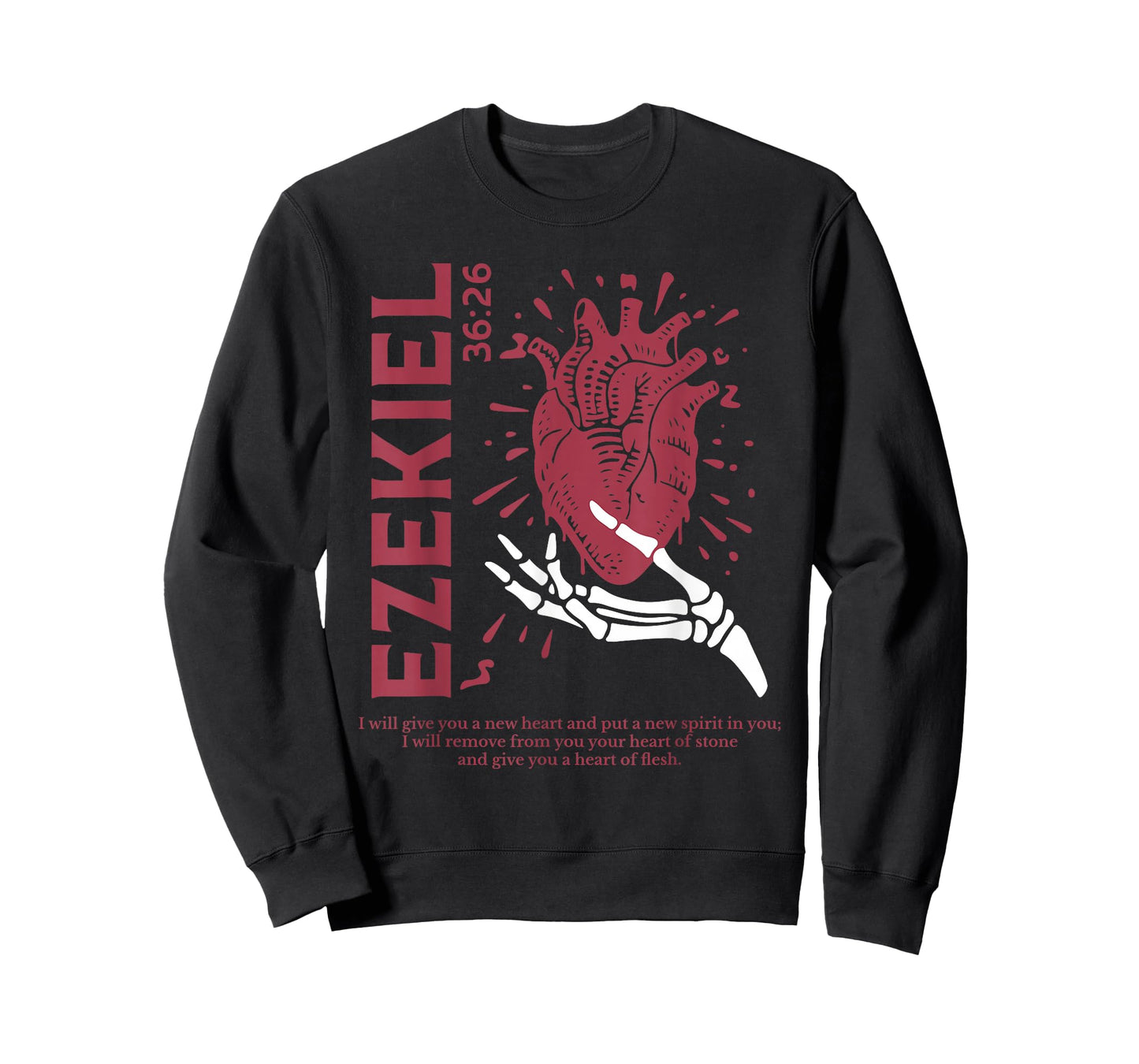 Vintage Ezekiel 36-26 Heart of Flesh Bible Verse Christian T-Shirt