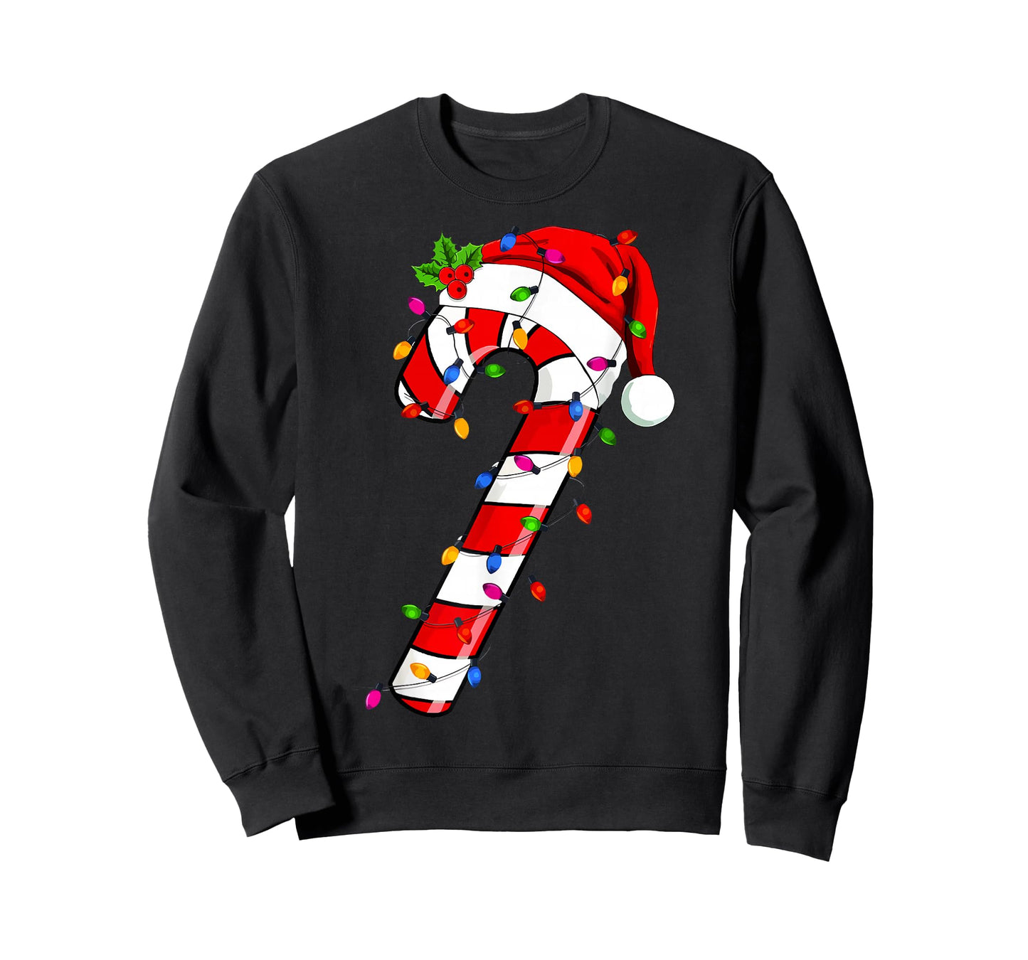 Christmas Candy Cane Santa Xmas Kids Toddler Youth Women Men T-Shirt