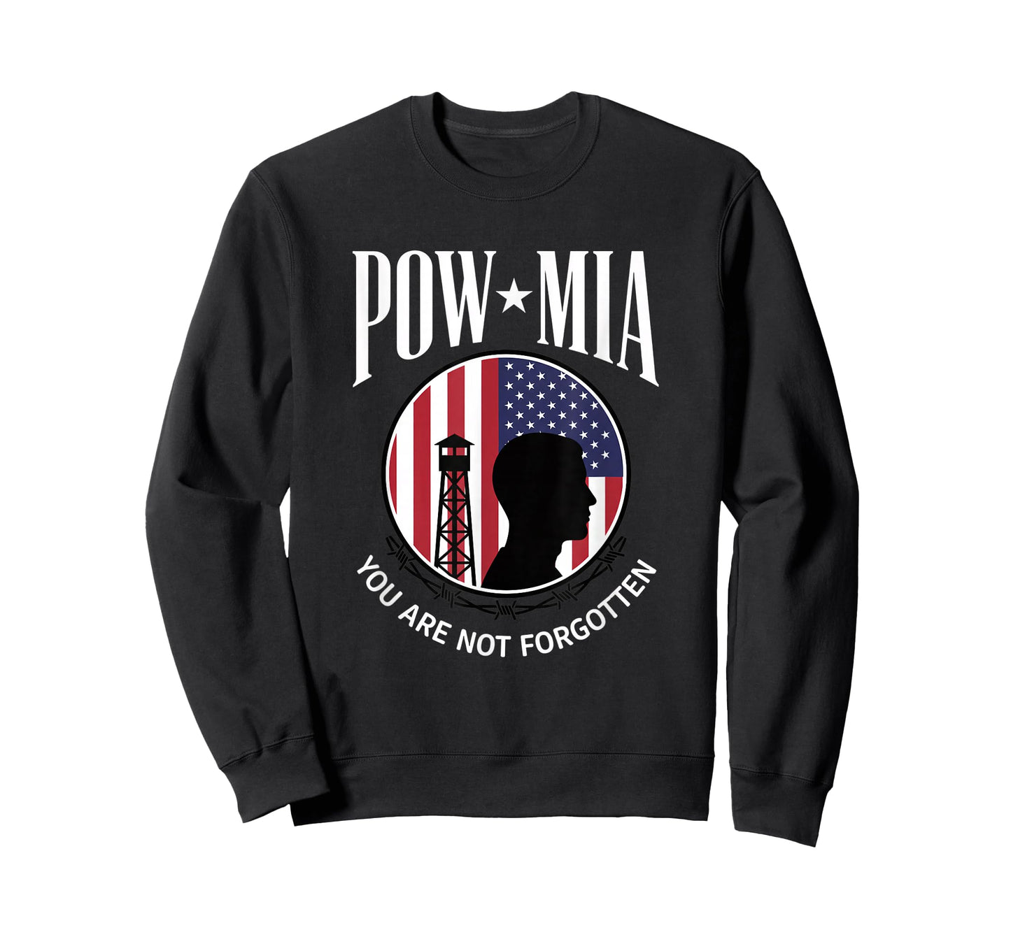 USA POW MIA - You are Not Forgotten Patriotic American Flag T-Shirt