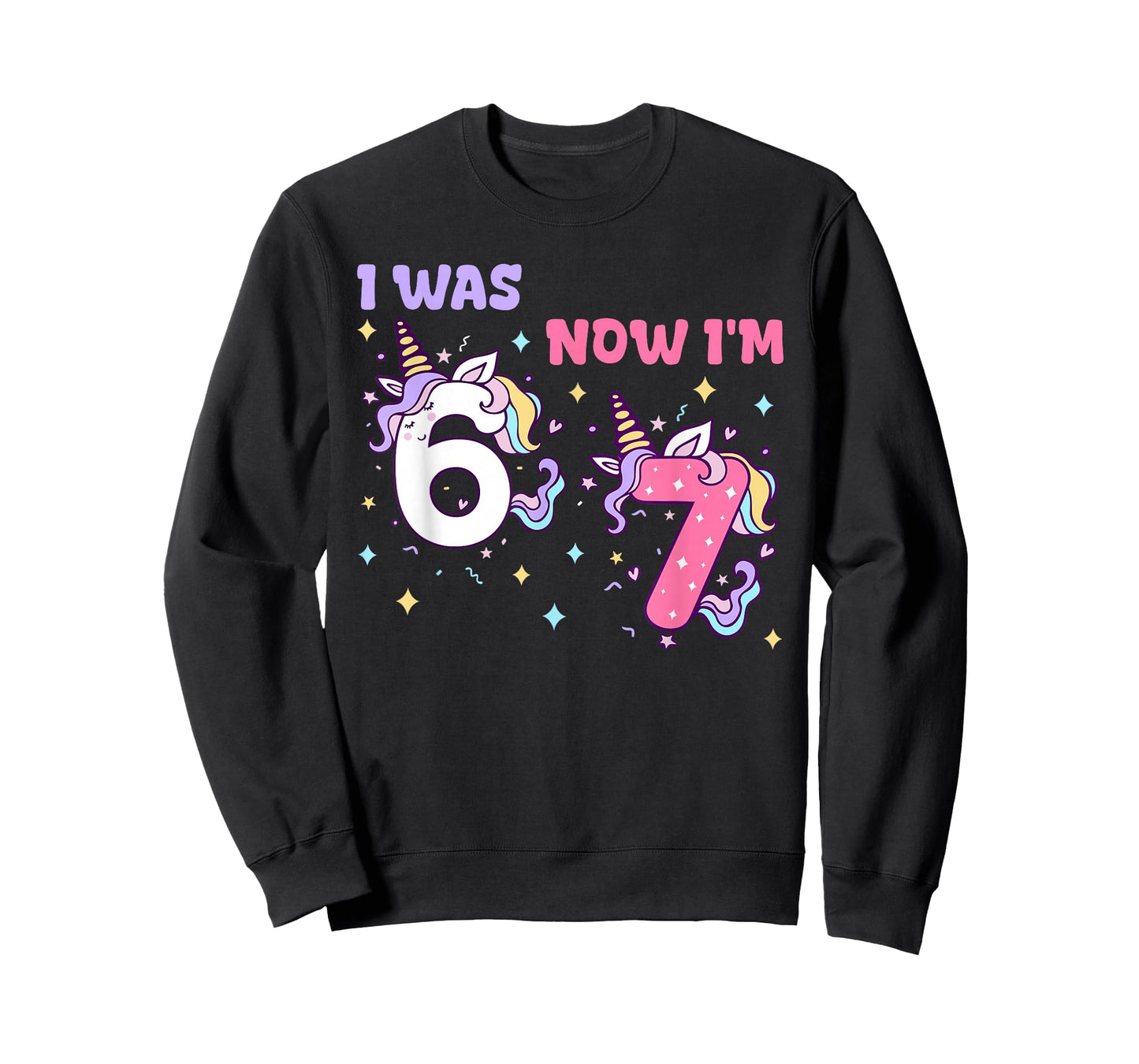 I was 6 Now I'm 7 Unicorn 67 Birthday Gift for Youth Kids T-Shirt