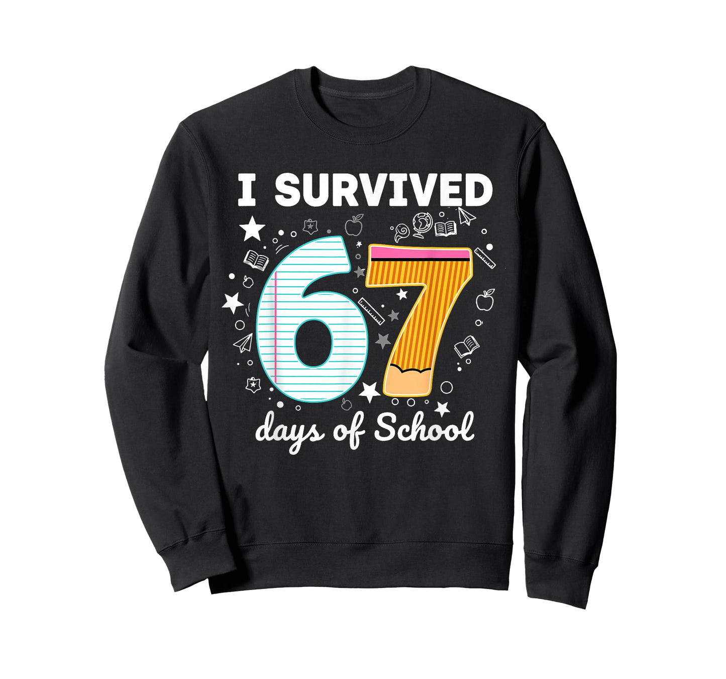 I Survived 67 Day of School Notebook Teachers and Students T-Shirt