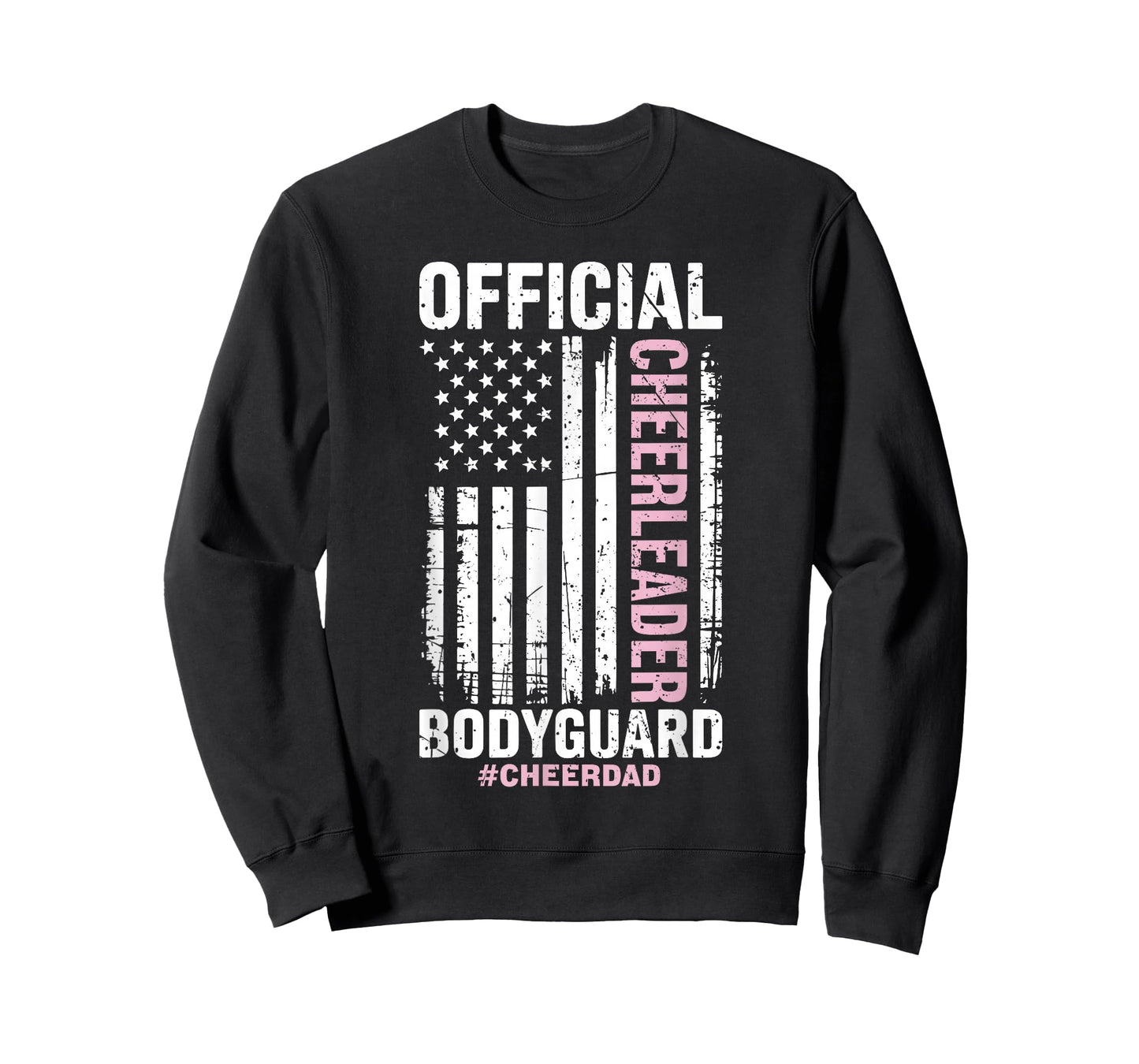 Official Cheerleader Bodyguard Cheer Dad Flag Vintage T-Shirt