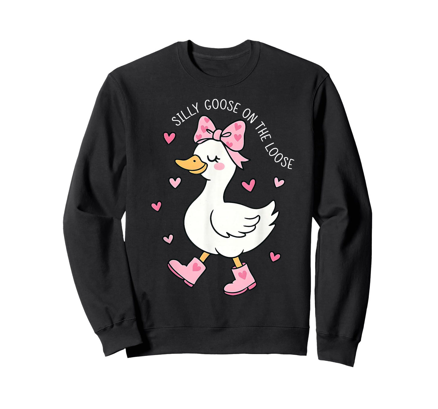 Valentine Silly Goose On The Loose Coquette Bow Girl Women T-Shirt