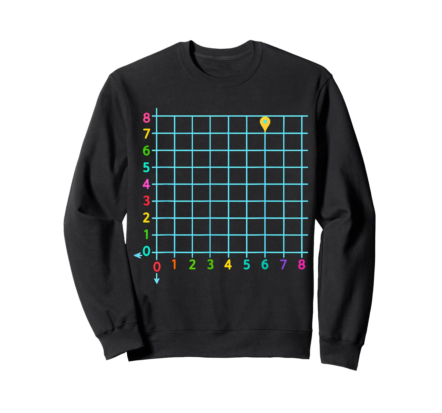 Coordinate (6,7) Funny Math Teacher 67 Math Lover Boys Kids T-Shirt