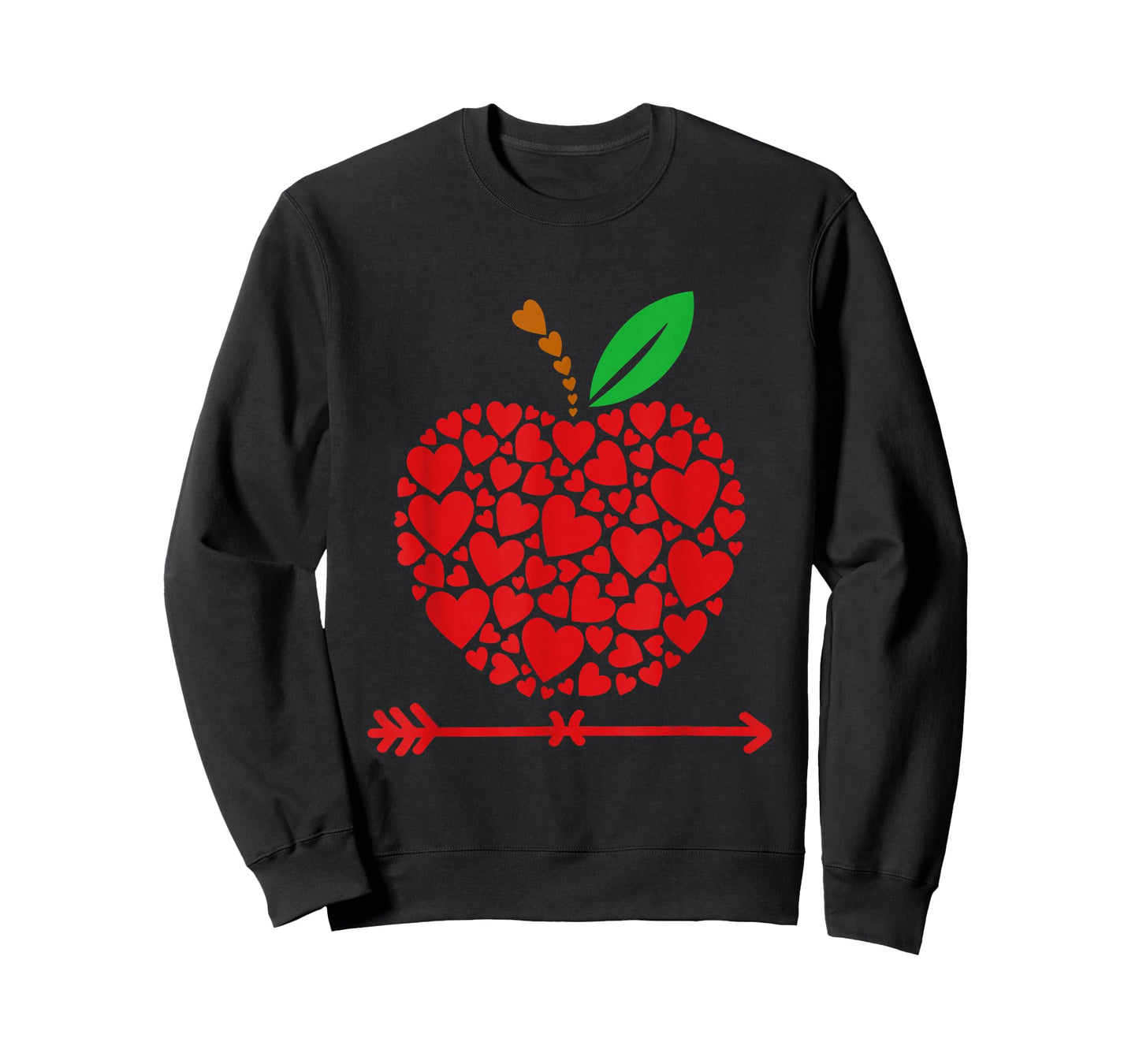 Valentines Day Teacher Hearts Apple Love Teach Women Men T-Shirt