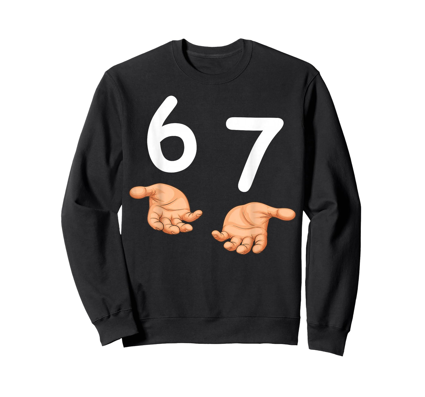 Funny 67 Hands Six Seven Meme Number 6 and 7 Gen Alpha Slang T-Shirt