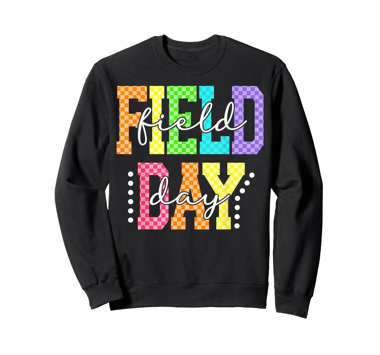 Happy School Field Day Teacher Boy Girl Kid Checkered T-Shirt