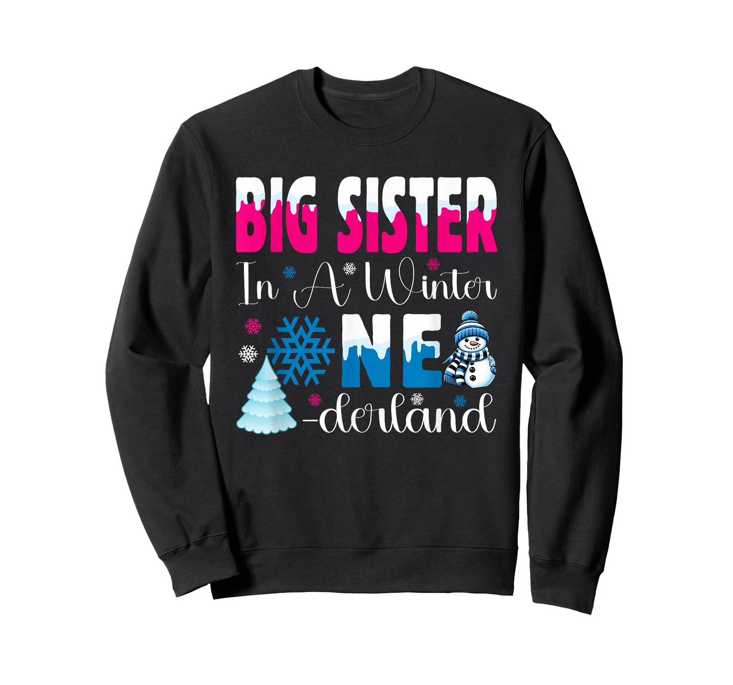 Big Sister in A Winter Onederland Bday Girl Sweet Snowflake T-Shirt