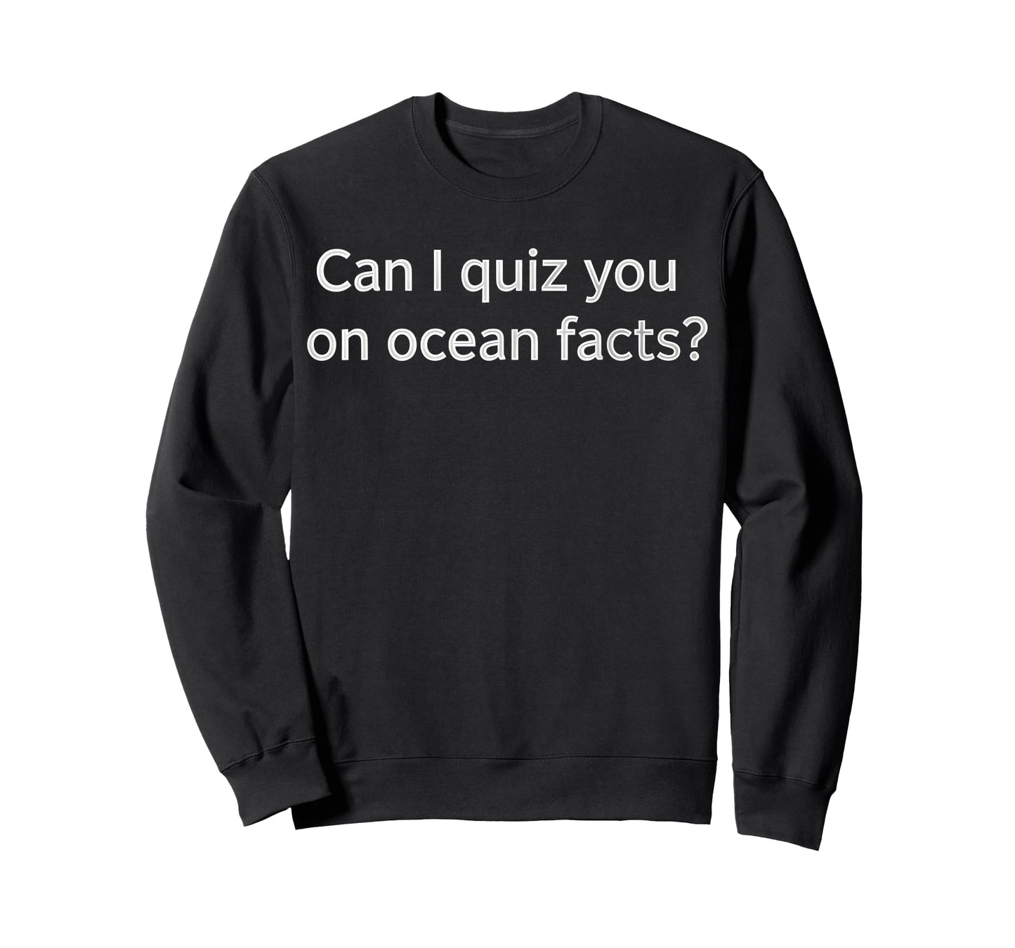 Can I Quiz You on Ocean Facts Minimalist Funny Marine T-Shirt