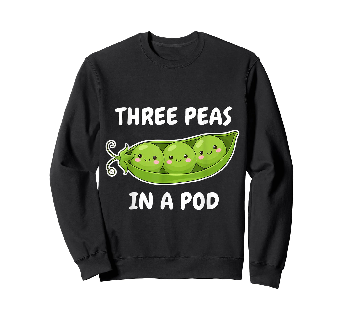 Three Peas in a Pod Cute Kawaii Funny T-Shirt