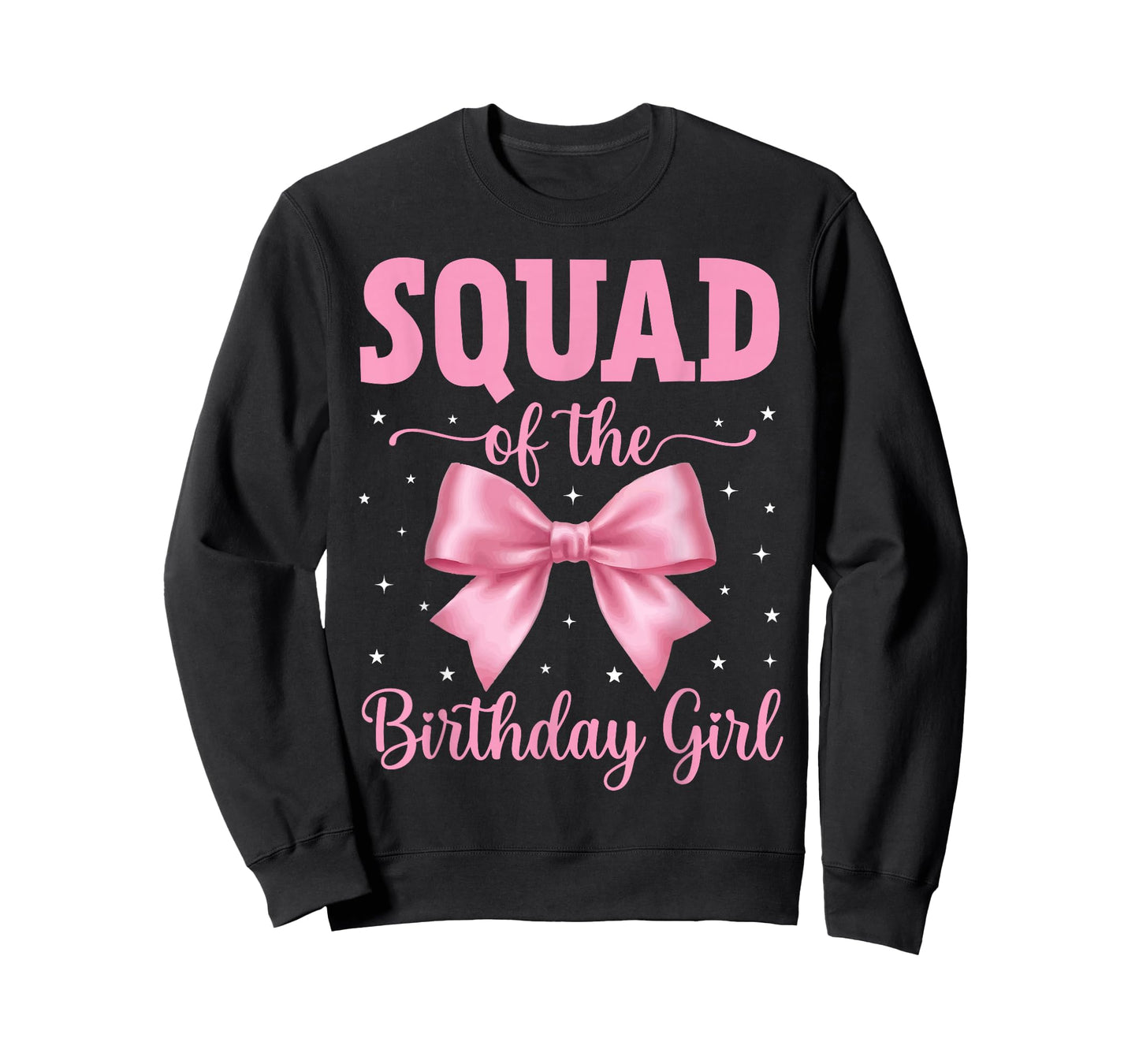 Squad of Birthday Girl Coquette Bow Party Family Matching T-Shirt