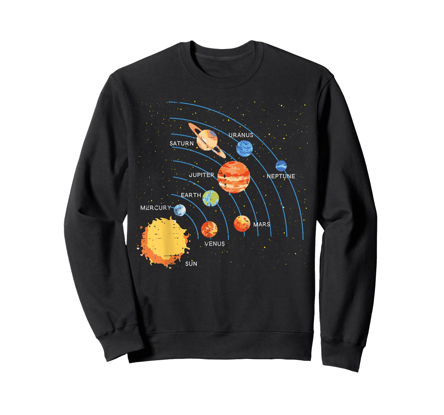 Solar System Sun Planets Orbit Space Galaxy Men Women Kids T-Shirt