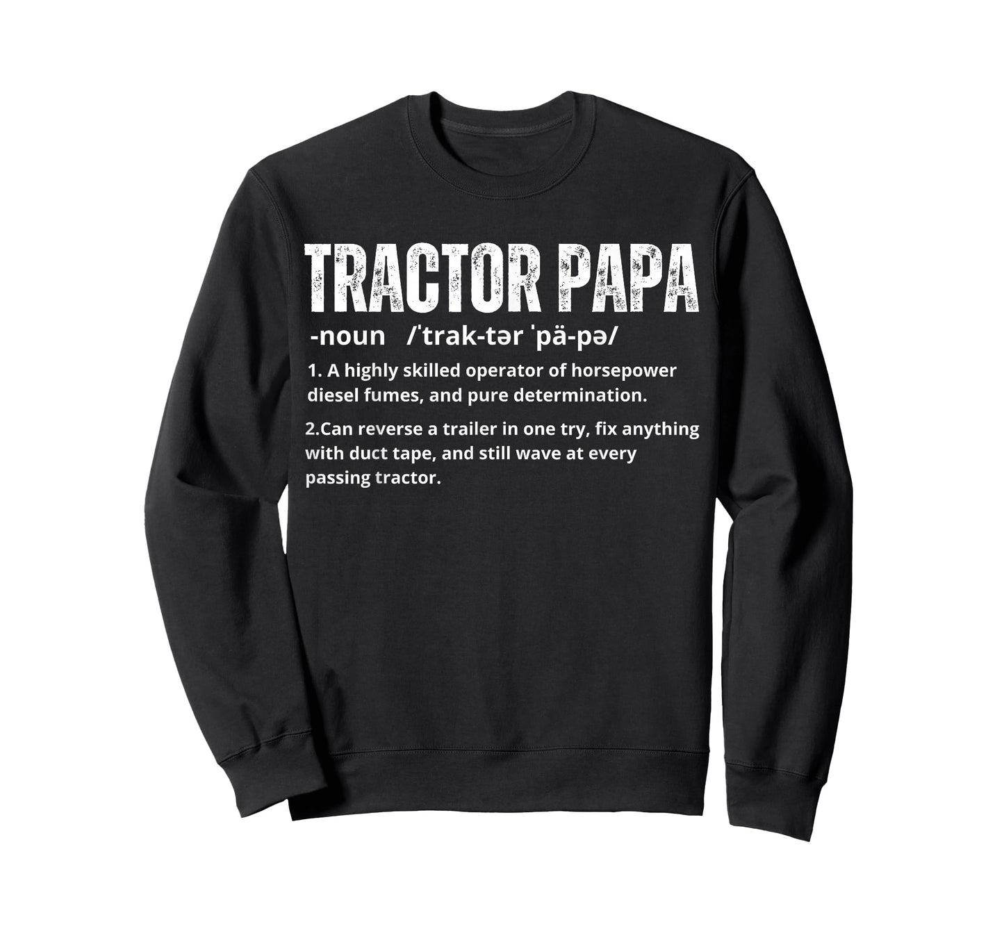 Tractor Papa Definition Funny Farmer Dad Tractor Lover Men T-Shirt
