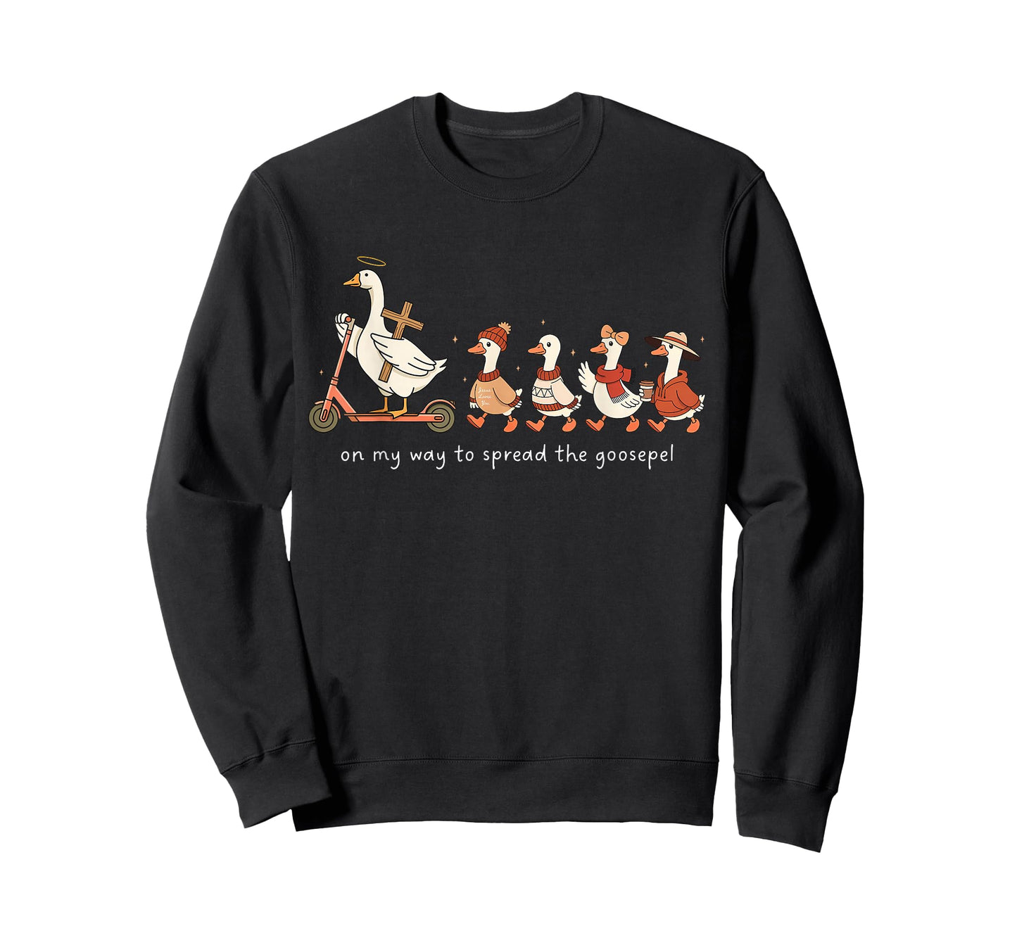 On My Way to Spread The Goosepel Funny Christian Faith Goose T-Shirt
