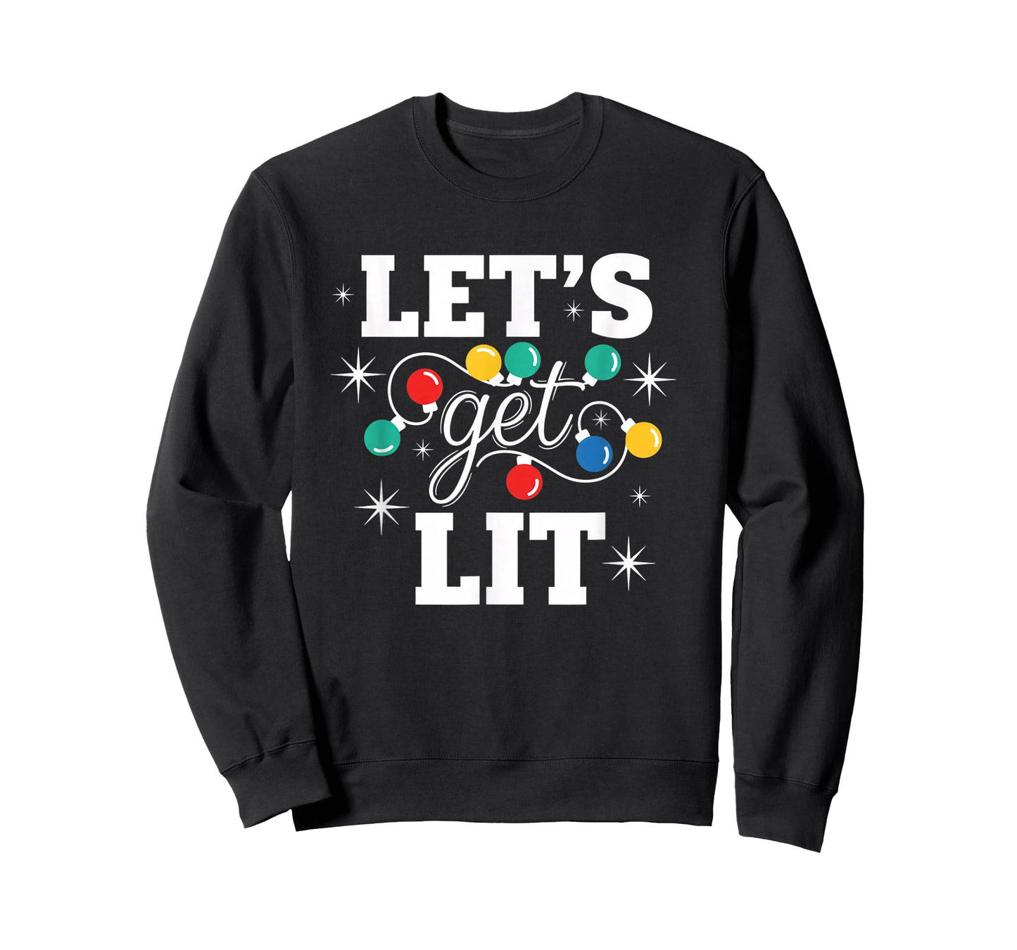 Christmas Let's Get Lit Funny Holiday Lights Party T-Shirt