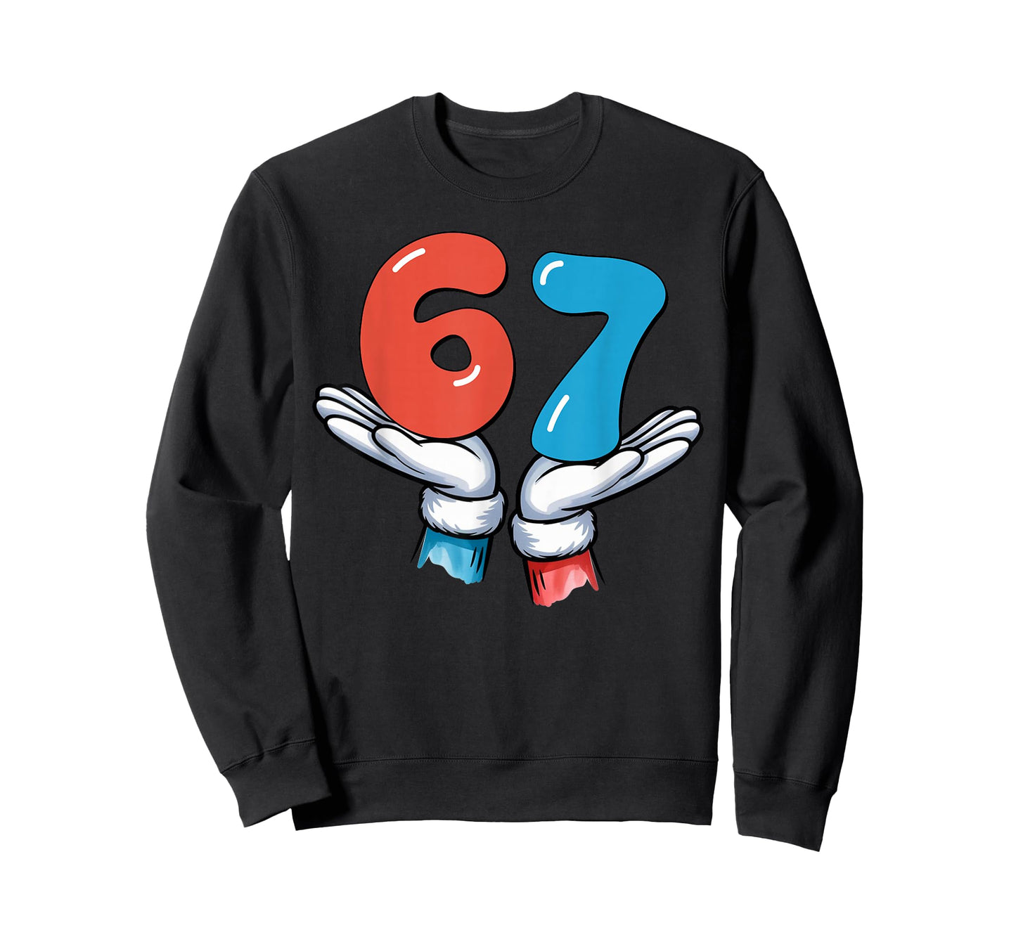67 Six Seven Meme Gen Alpha Slang 6 7 Hands Funny T-Shirt