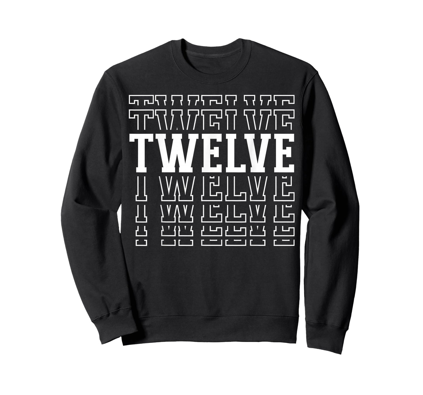 Twelve 12th Birthday Layered Text 12 Year Old T-Shirt