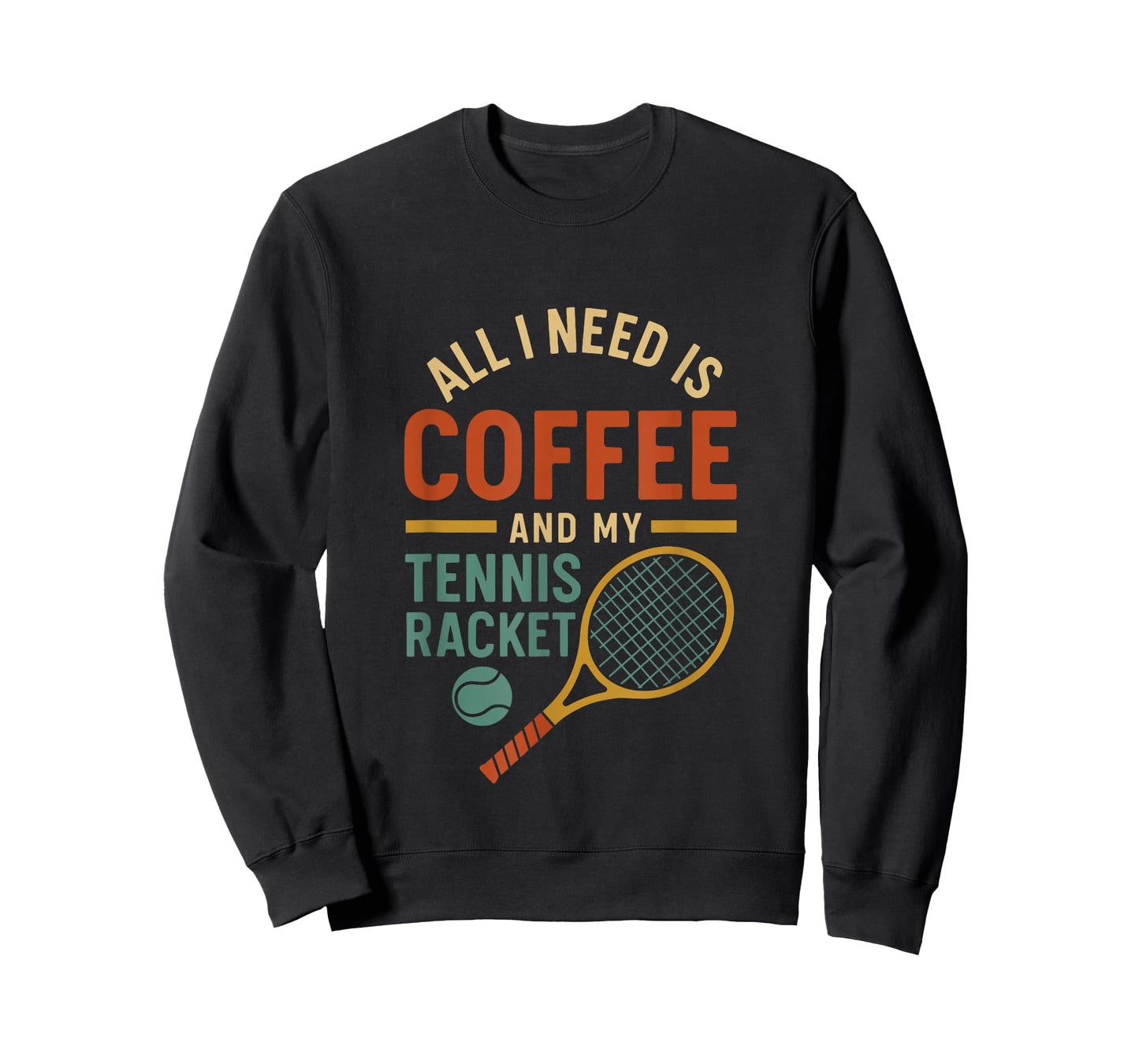 Coffee Tennis Tee Player Boys Girls Men Women T-Shirt
