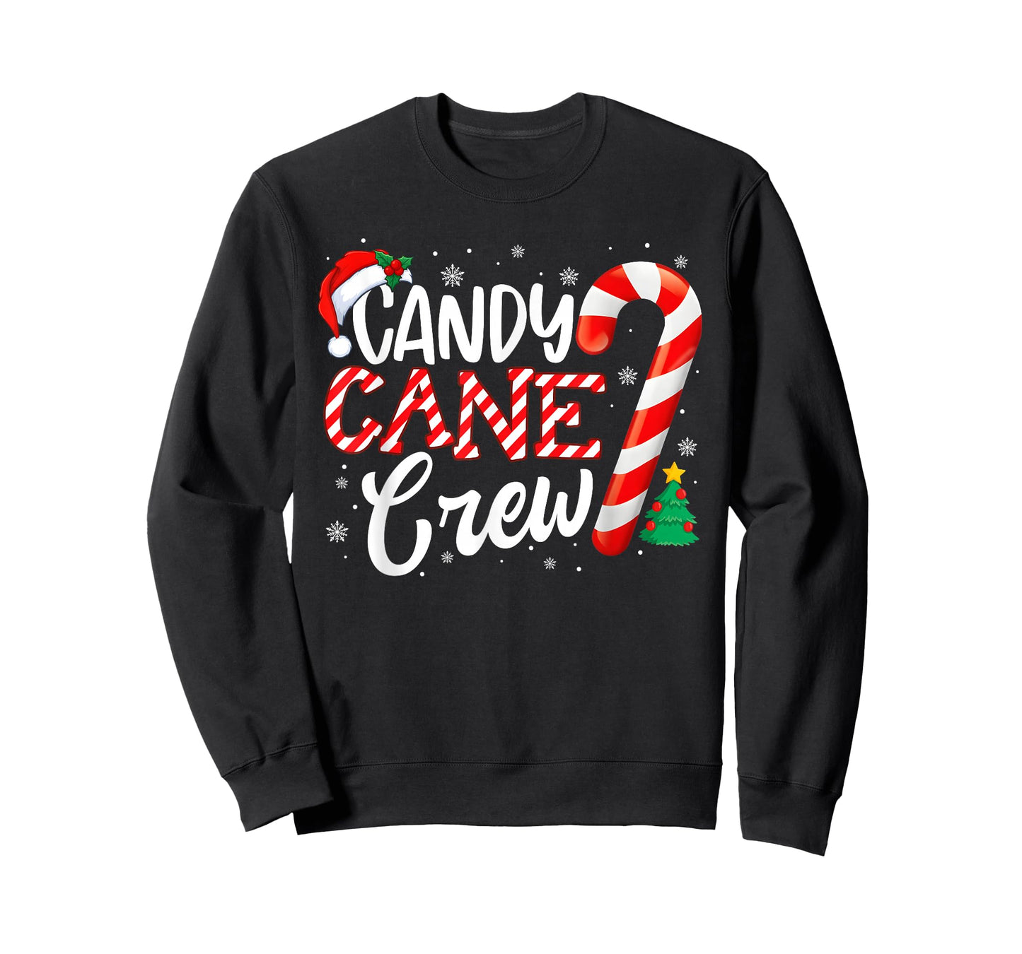 Candy Cane Crew Funny Xmas Christmas Pajamas Men Women Kids T-Shirt