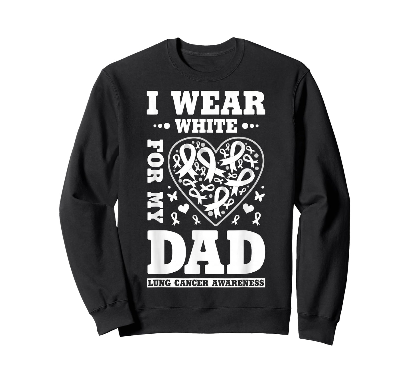 I Wear White for My Dad Lung Cancer Awareness T-Shirt