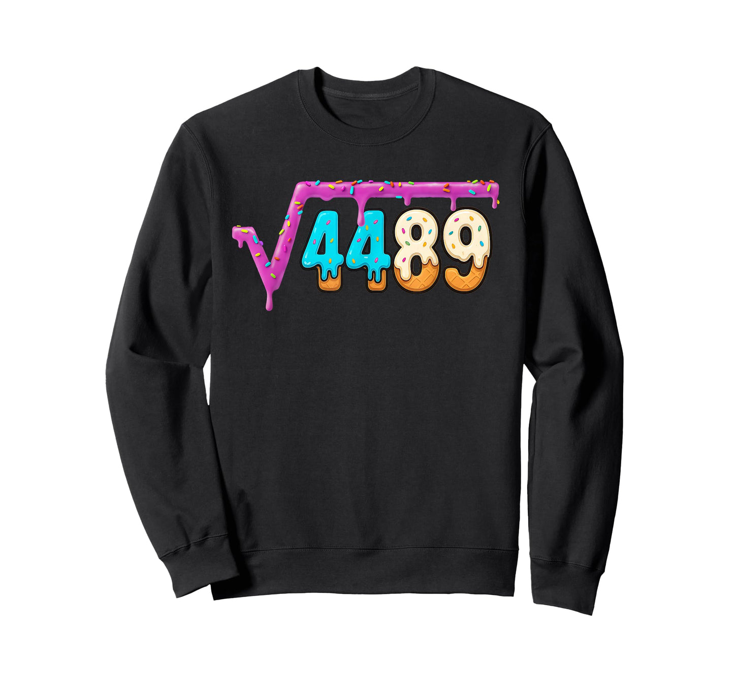 Funny Square Root 4489 Ice Cream Drip Math 67 Funny Meme 6 7 T-Shirt