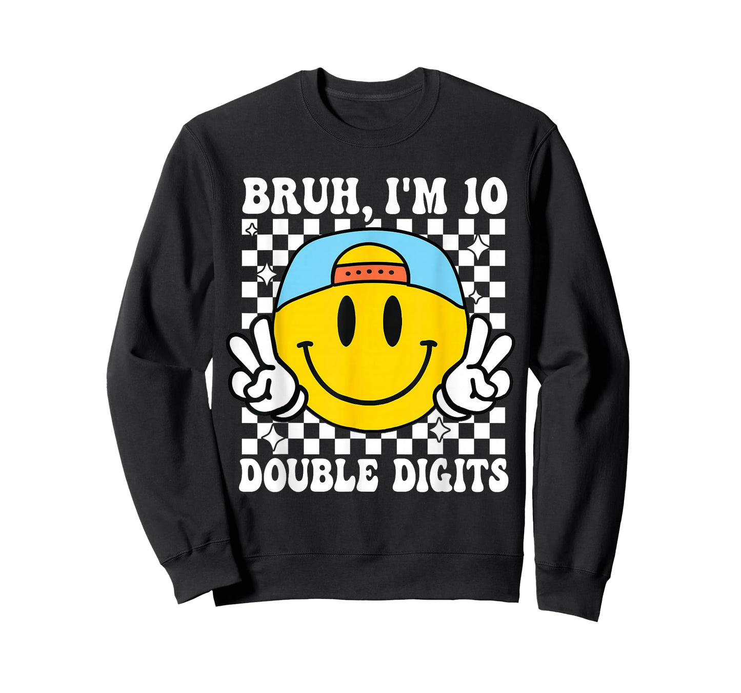Bruh I'm Double Digits 10 Year Old boy Birthday 10 Birthday T-Shirt