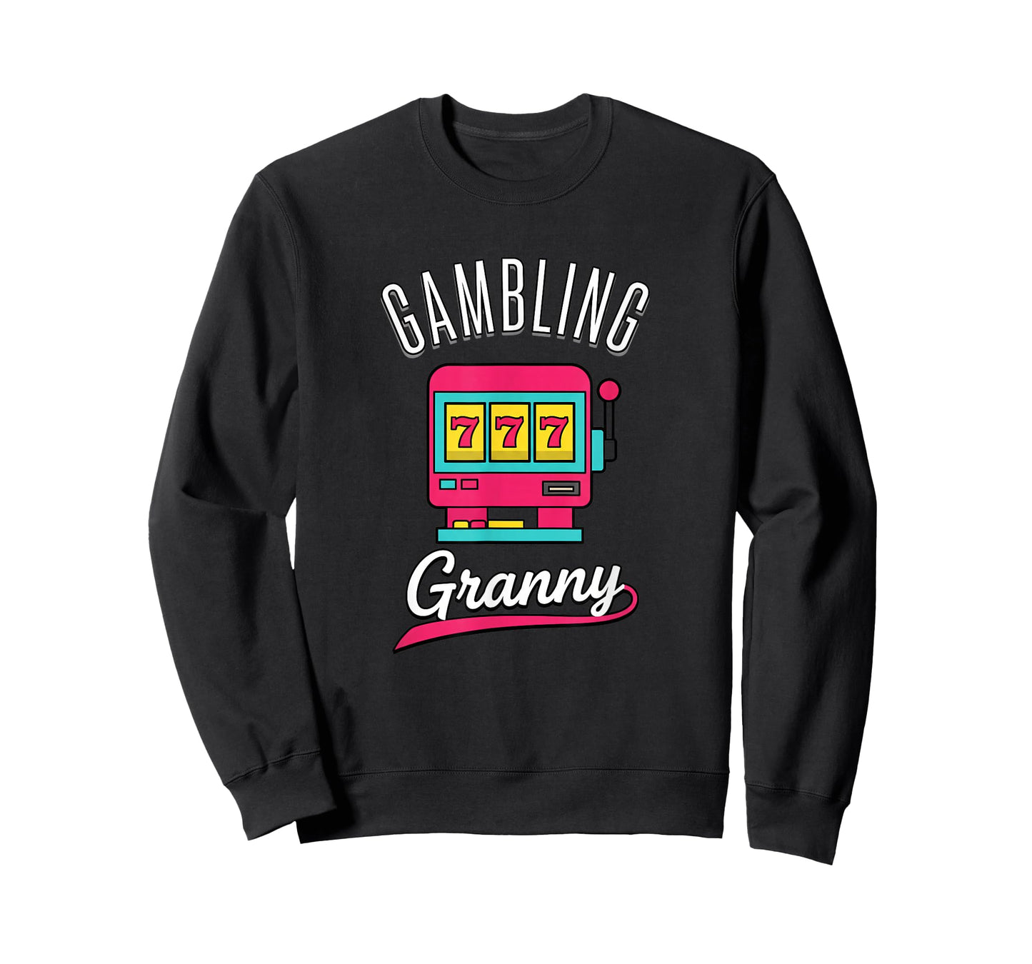 Grandparent Gambling Granny Slot Machine Design T-Shirt