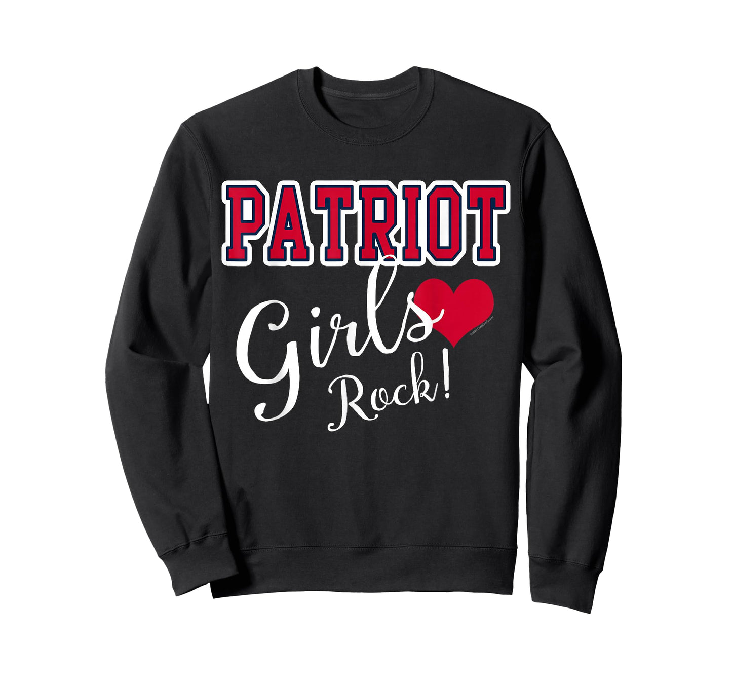 Patriot Girls Rock Cute Heart Shape Womens T-Shirt