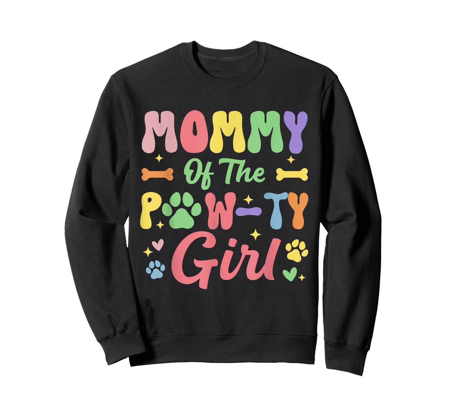 Mommy of The Birthday Paw-ty Girl Dog Theme Family Party T-Shirt
