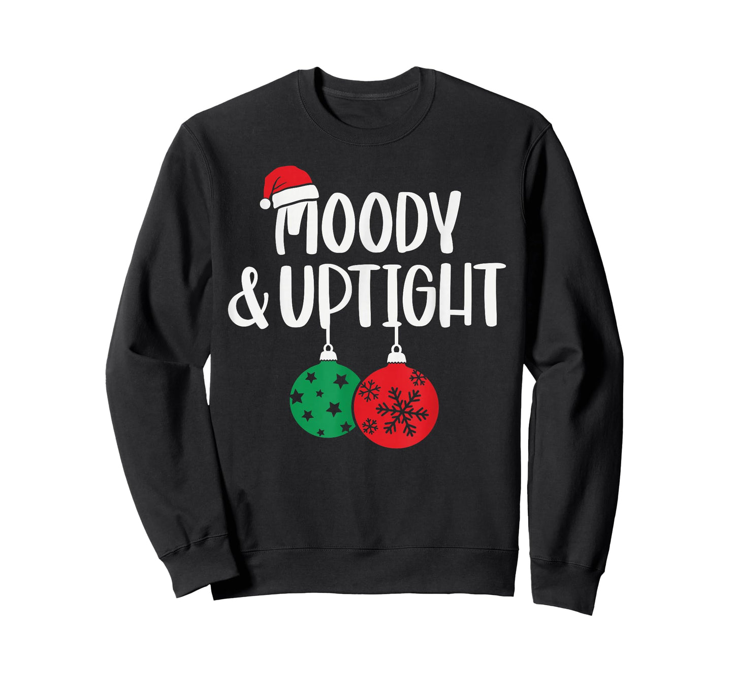 Merry & Bright Moody & Uptight Matching Couples Christmas T-Shirt