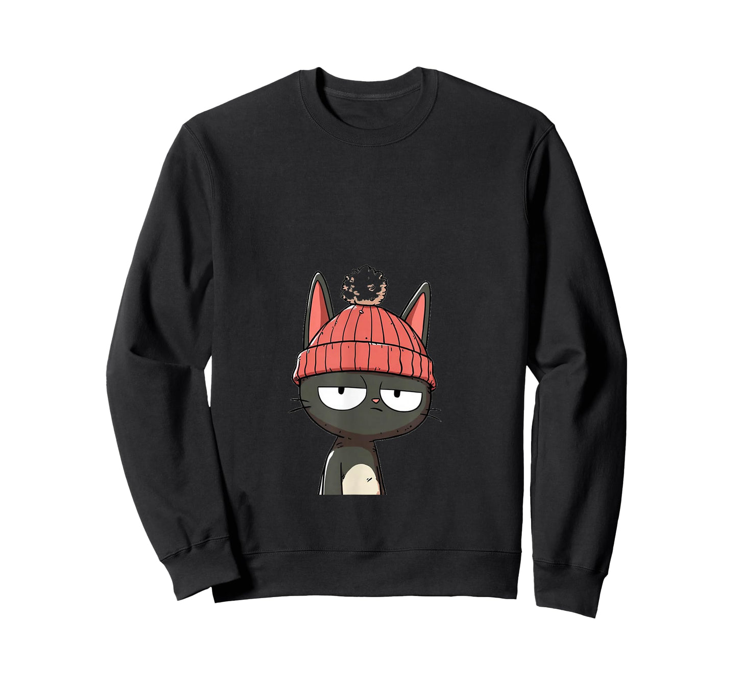 Beanie Cat with Ear Notch T-Shirt