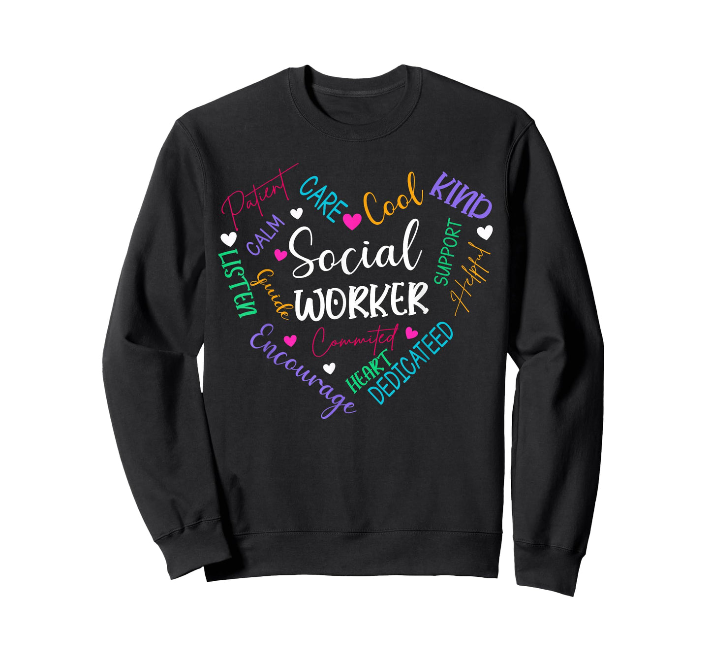 Social Worker Heart Funny Social Work for Womens Girls T-Shirt