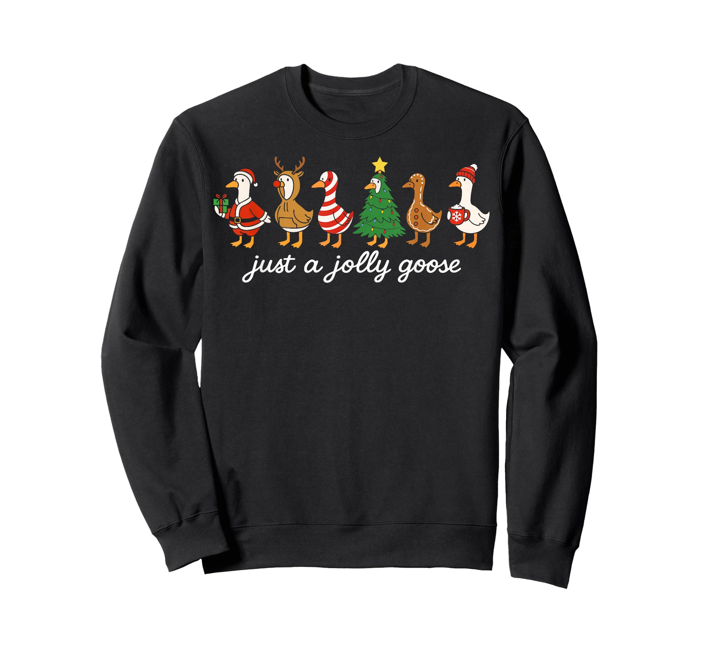 Just A Festive Goose Christmas Funny Silly Holiday Party T-Shirt