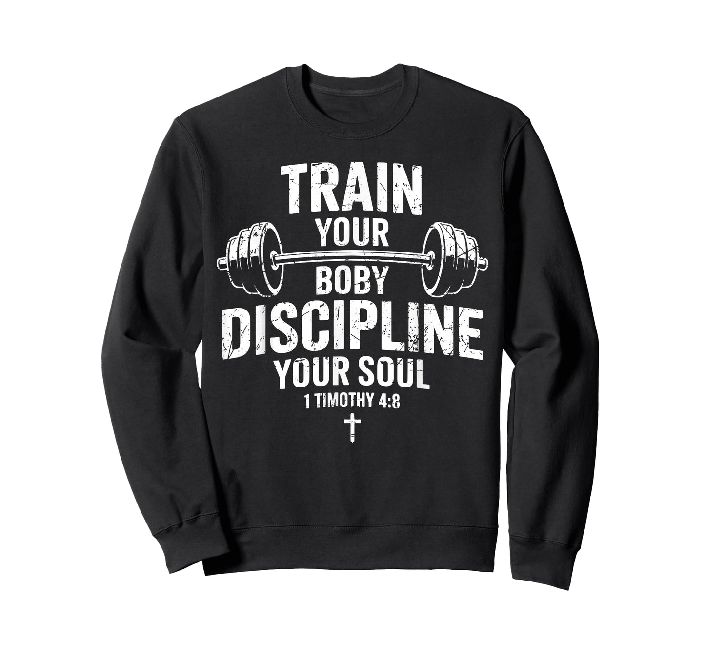 Train Your Body Discipline Your Soul Christian Jesus Gym T-Shirt