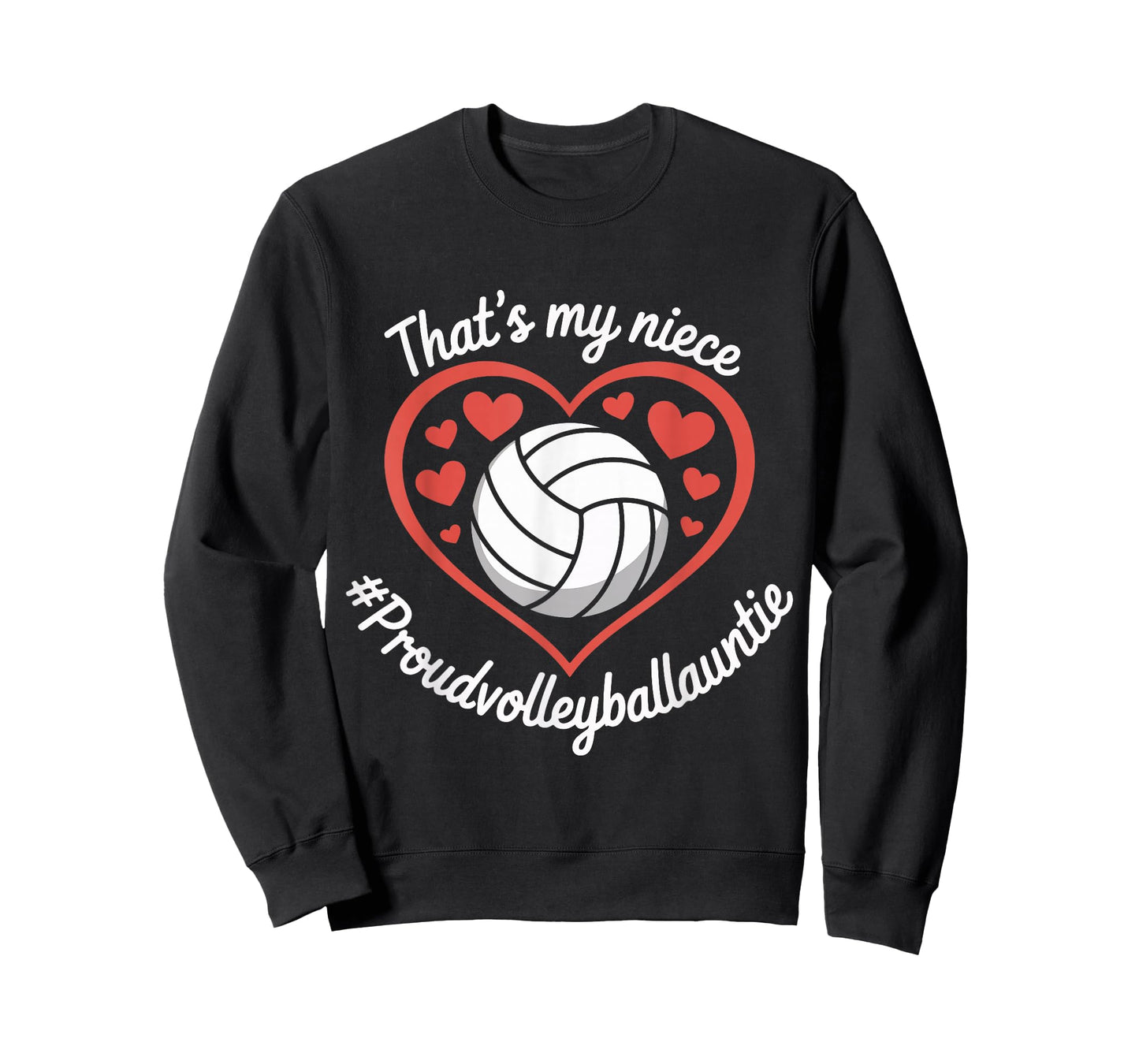That's My Niece Proud Volleyball Auntie Valentines Day Heart T-Shirt