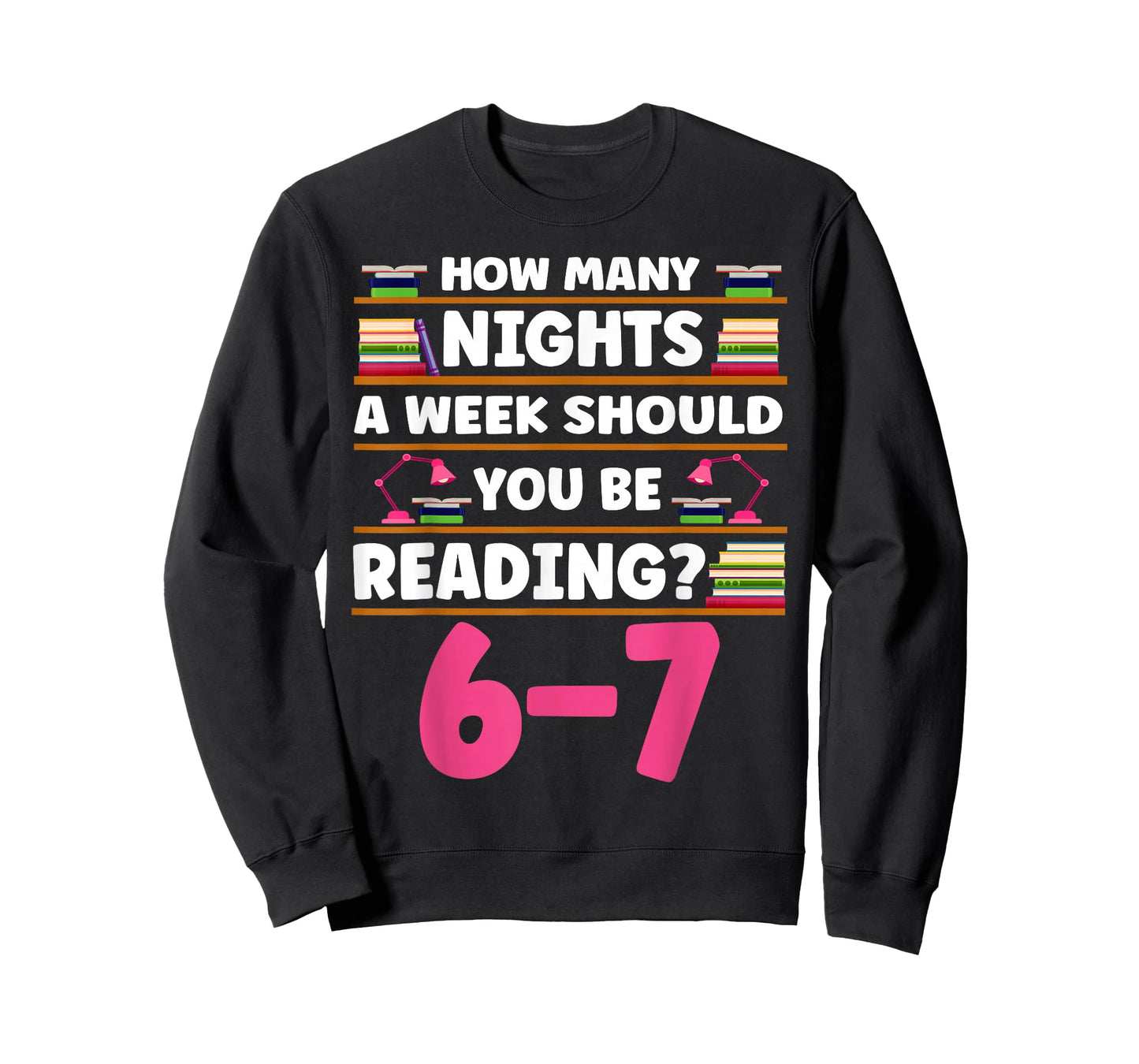 Funny 6 7 Meme Book Lover Teachers Bookish Men Women Kids T-Shirt