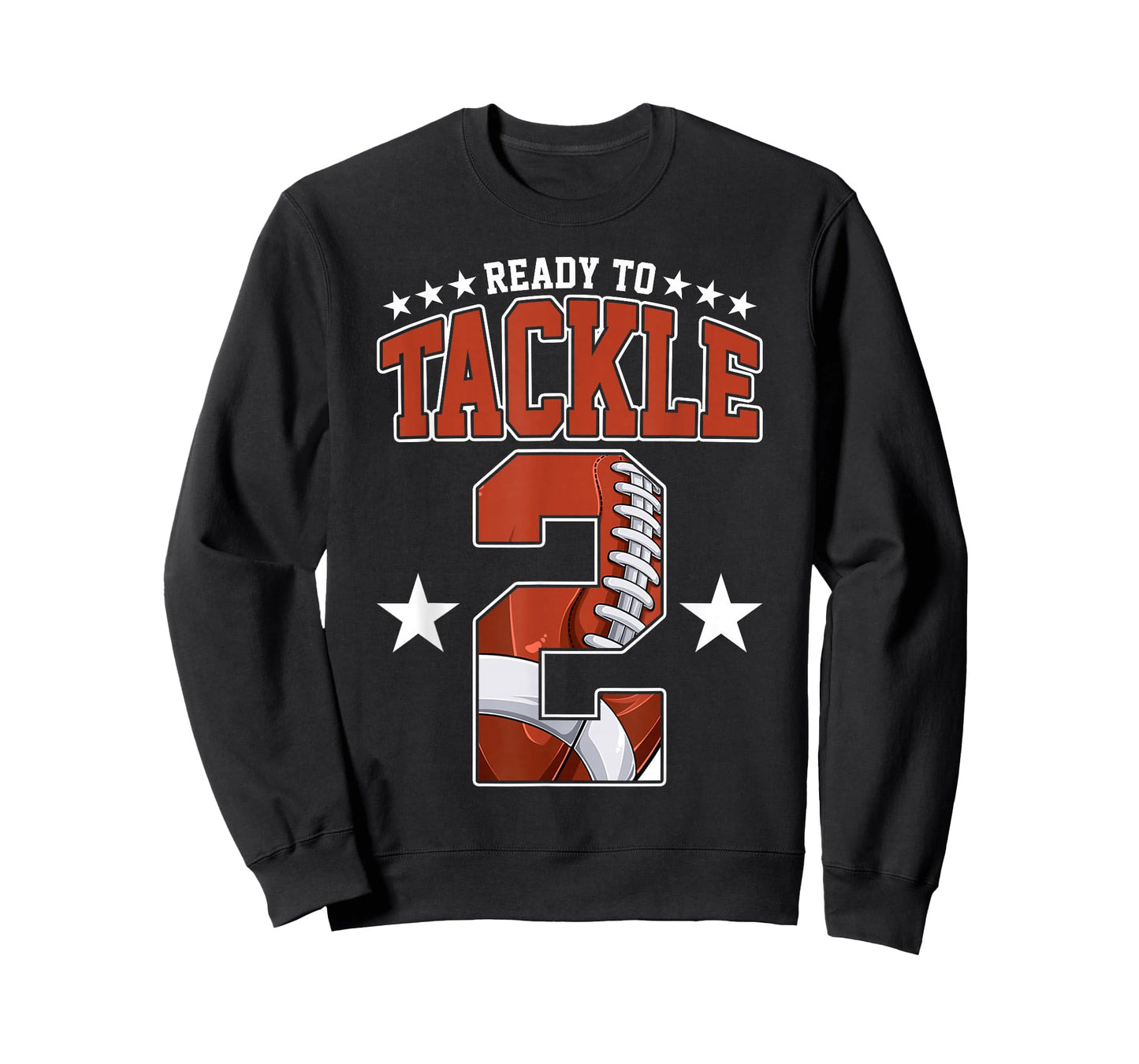 Ready to Tackle 2nd Birthday Football Lover 2 Years Old Boys T-Shirt