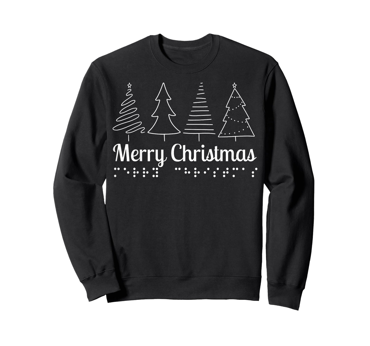 Merry Christmas Braille Teacher Visually Impaired Braille T-Shirt