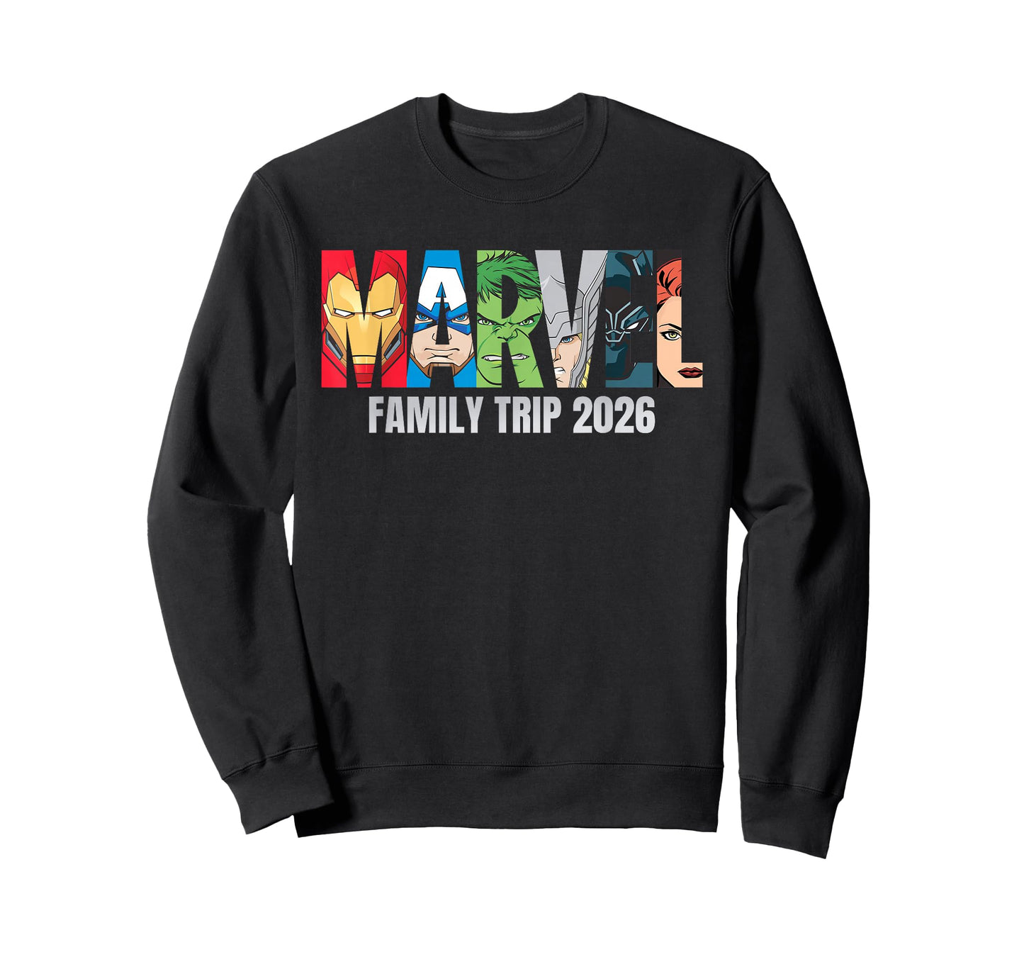 Marvel Avengers Family Trip 2026 Matching Vacation Logo T-Shirt