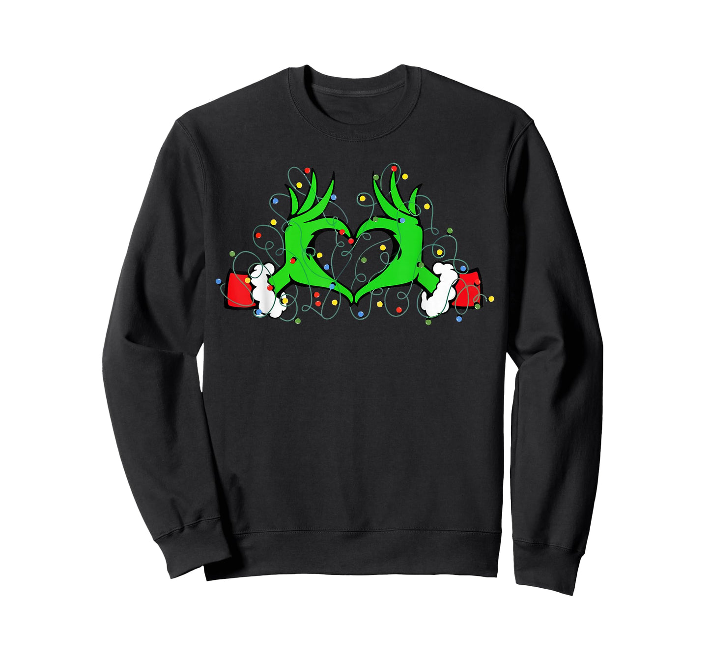 Funny Christmas Heart Hand Matching Family Costume T-Shirt