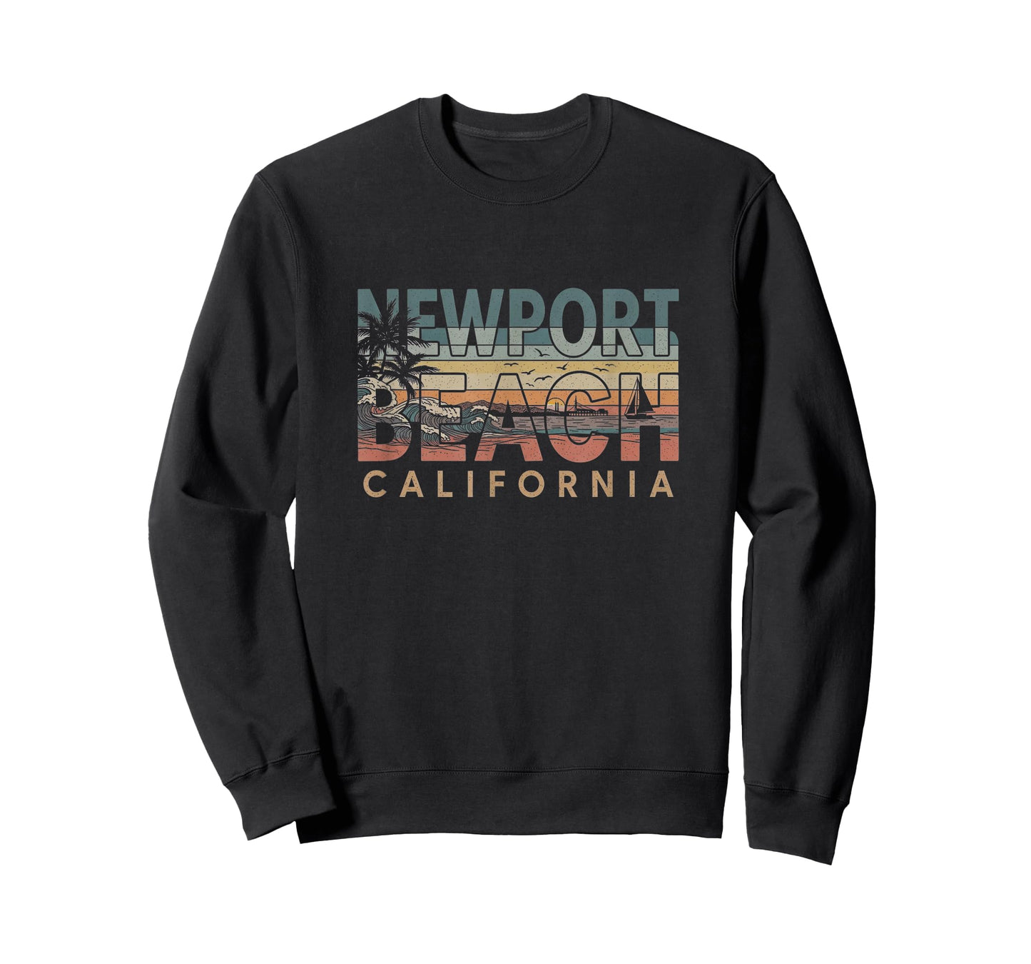 Retro Newport Beach California Design T-Shirt