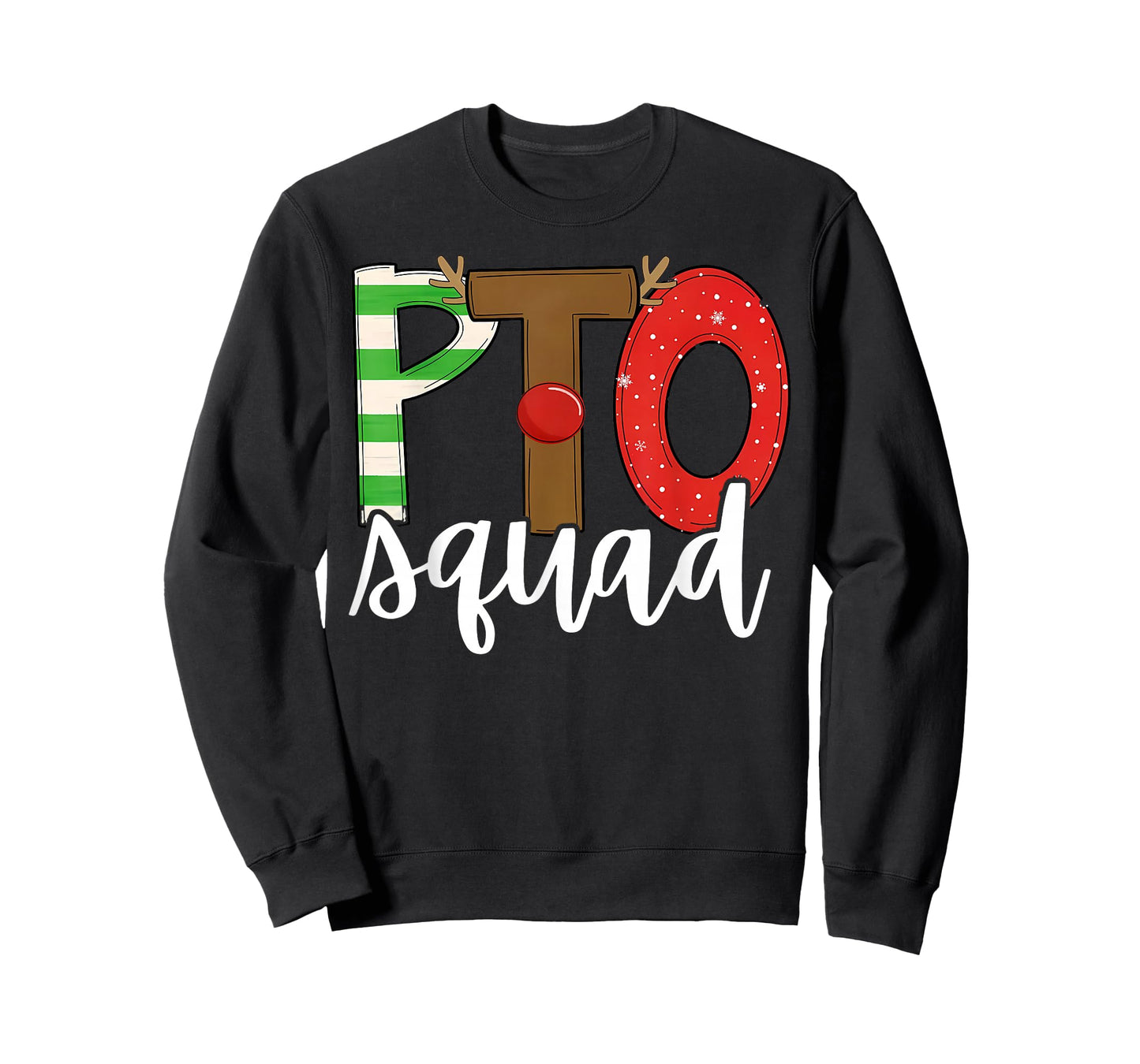 PTO Squad Reindeer Christmas Parent Teacher Organization T-Shirt