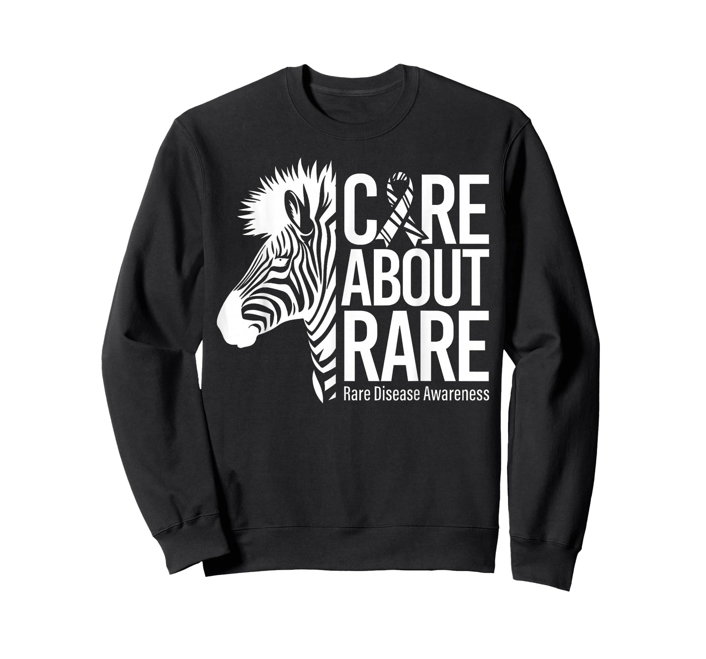 Care About Rare Disease Awareness Zebra Ribbon T-Shirt